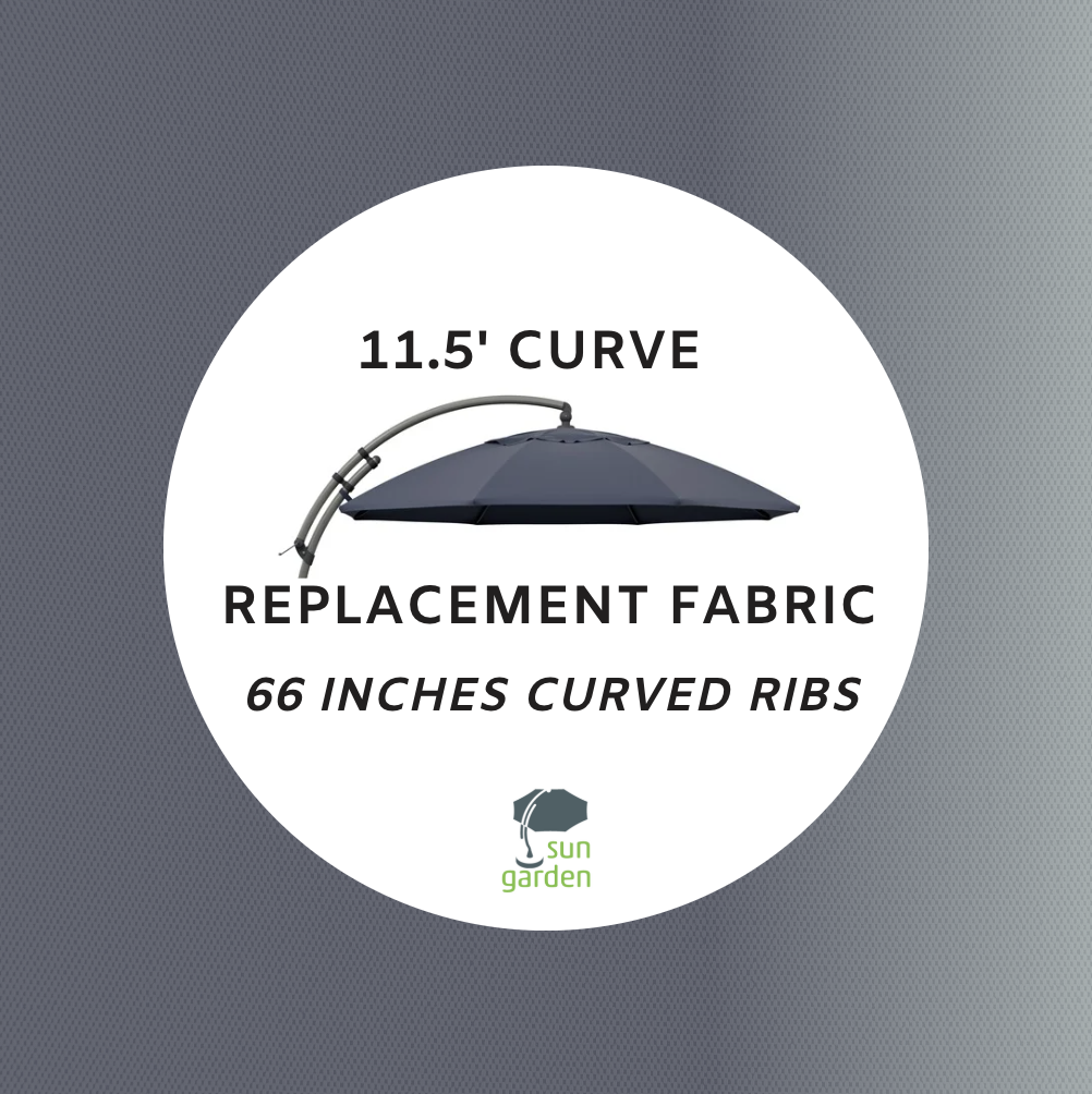 11.5'C (350C) Curve New TM Design Replacement Canopy (fits 66" curve Rib)