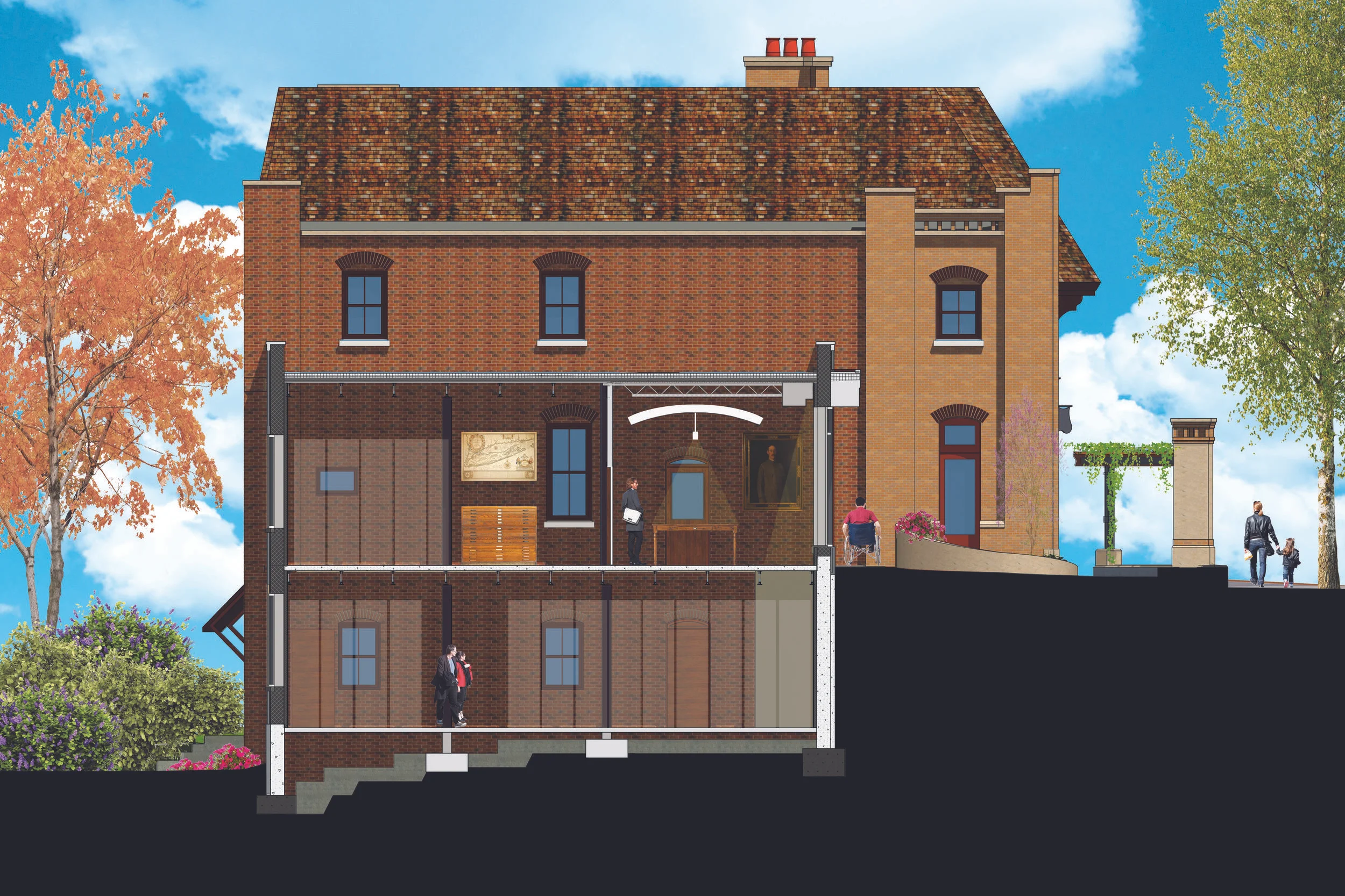 Section through addition