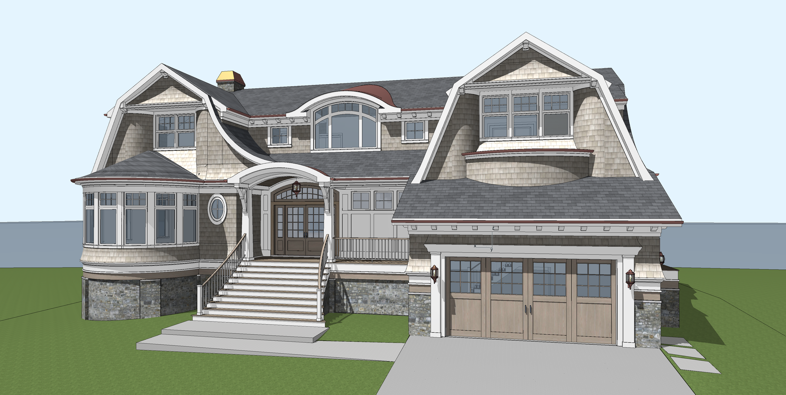 Massapequa Elevated Waterfront Shingle Style