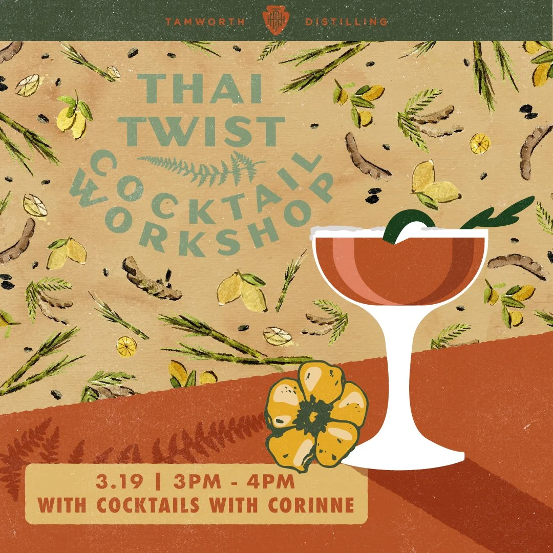 Thai Twist Cocktail Workshop Featuring @cocktailswithcorinne at Tamworth Distilling!