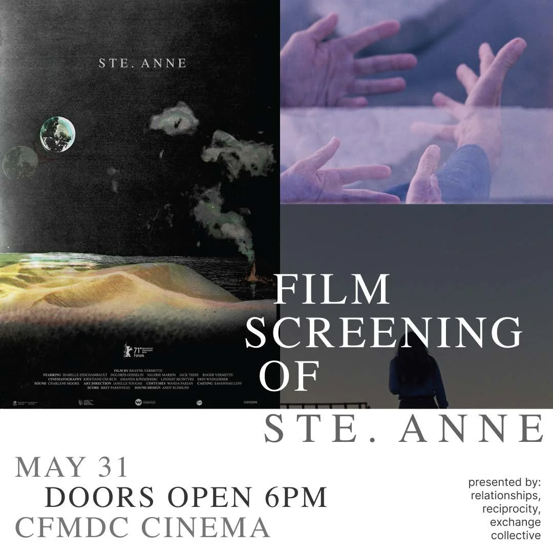 FILM SCREENING + DISCUSSION: Ste. Anne (Dir. Rhayne Vermett) followed by discussion with Rhayne Vermette, Suzanne Morrissette, and Claudia Sicondolfo