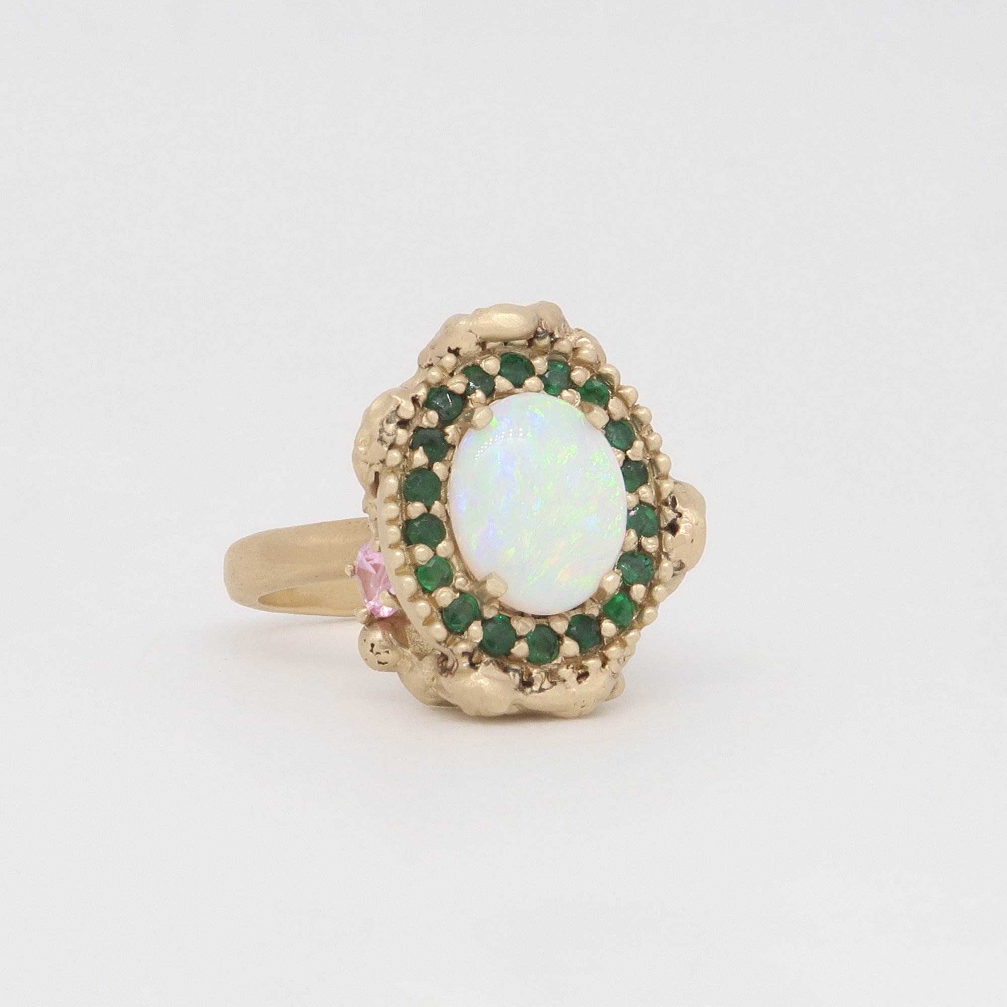Supernova Opal and Emerald Ring — Sunjin Lee