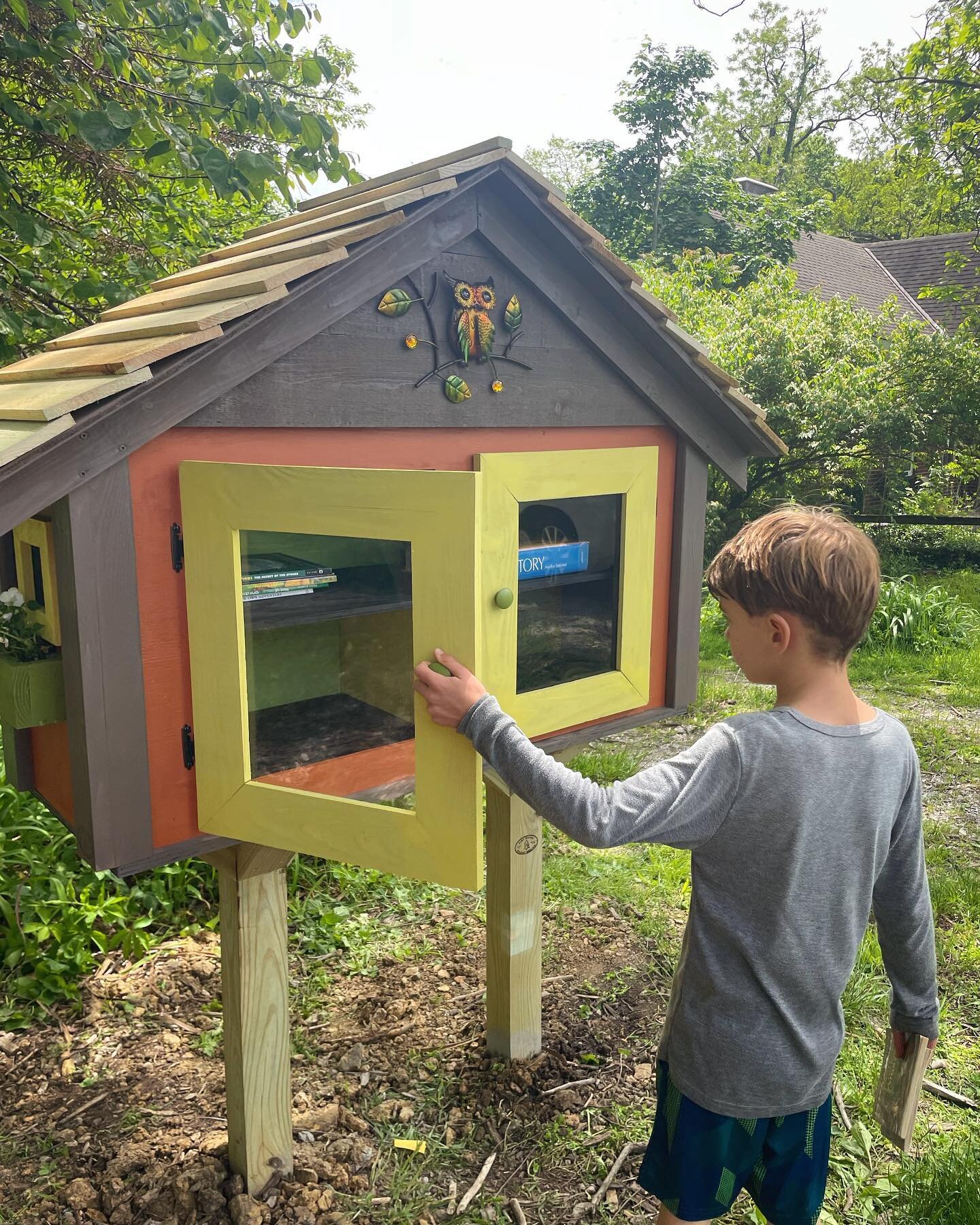 The little free library was installed today!