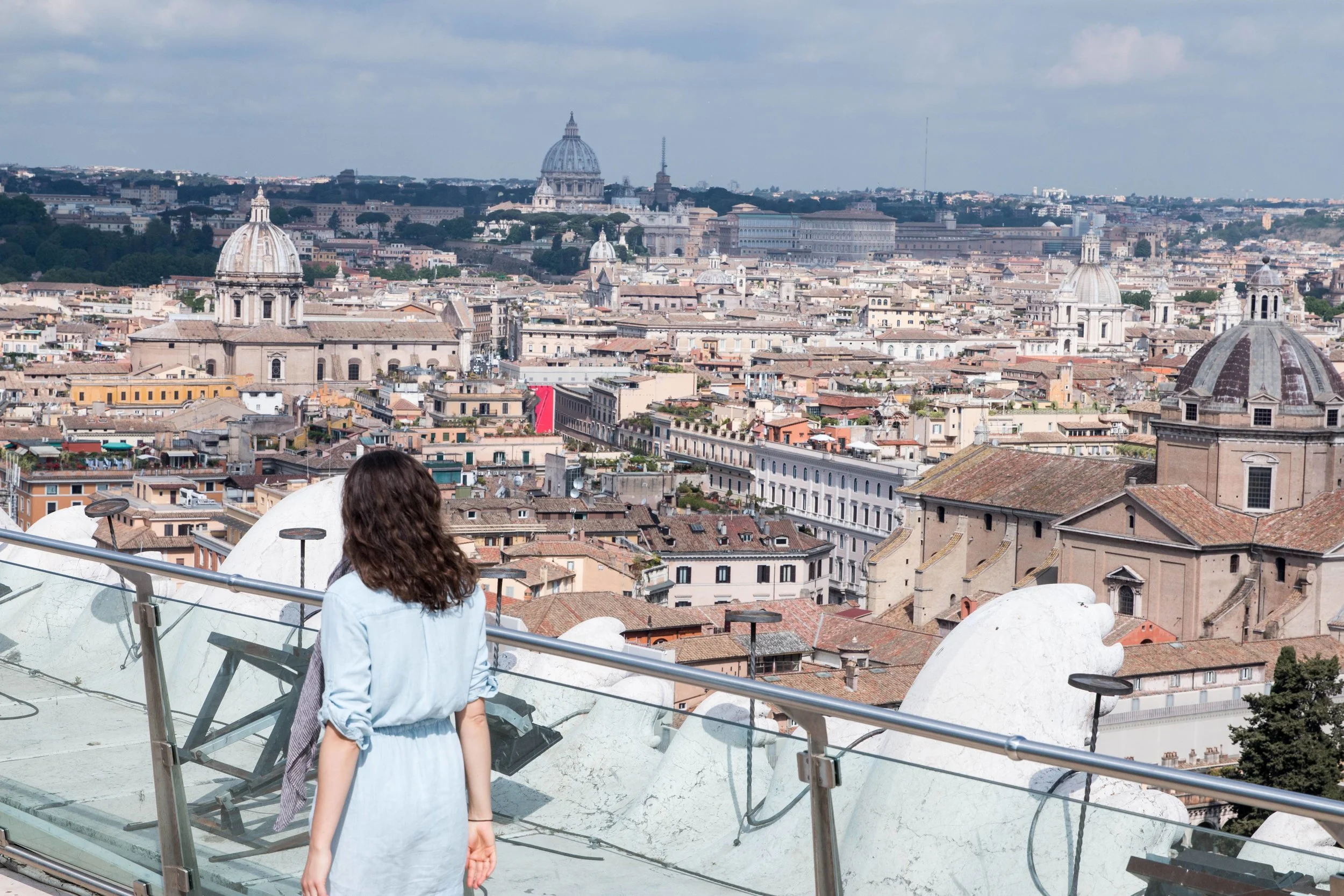 View of Rome from Monumento Nazionale a Vittorio Emanuele II 