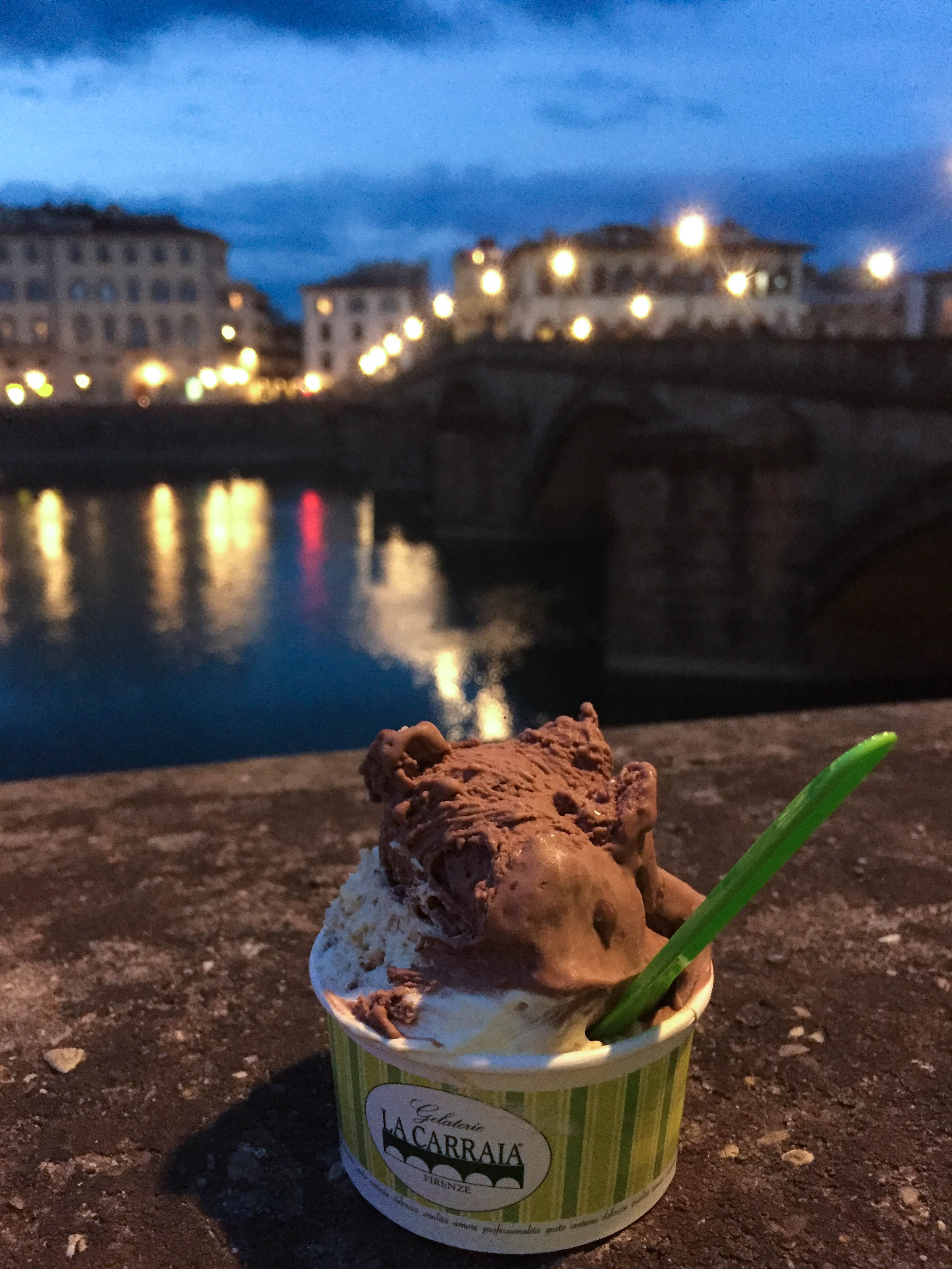 Gelato from La  Carraia, Florence Italy