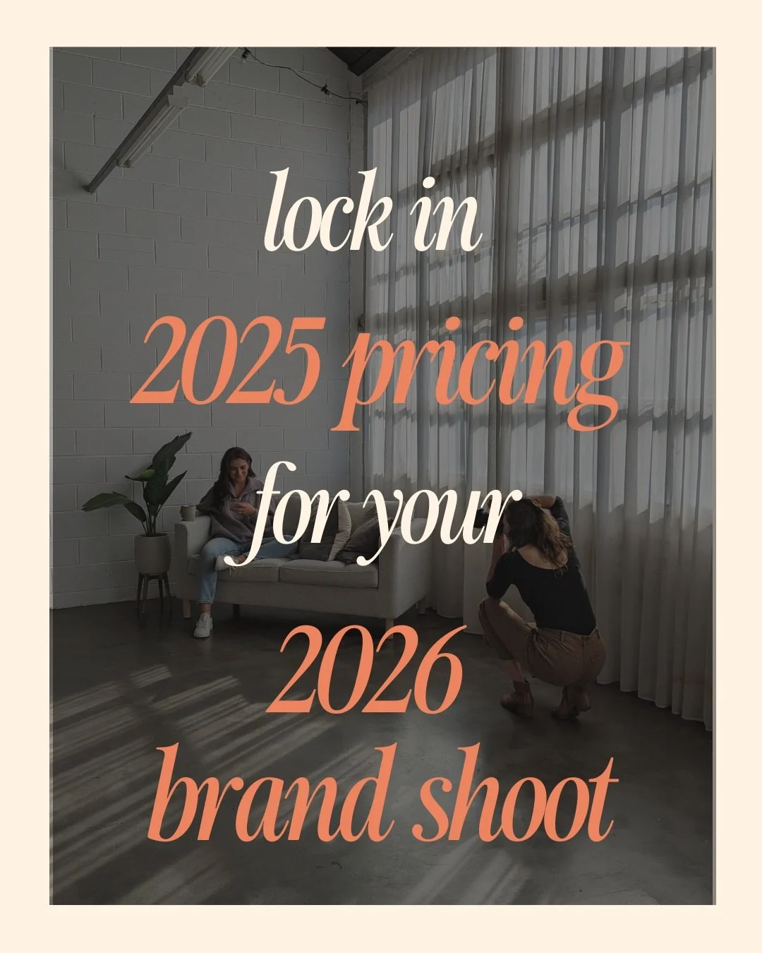 For my type A planners, my big vision dreamers, and the gals who *know* getting in front of the camera is on the cards, listen up! Prices and packages are evolving in 2026 - swipe for the details and lock in your shoot (at 2025 rates 💰) asap. 🫶🏼