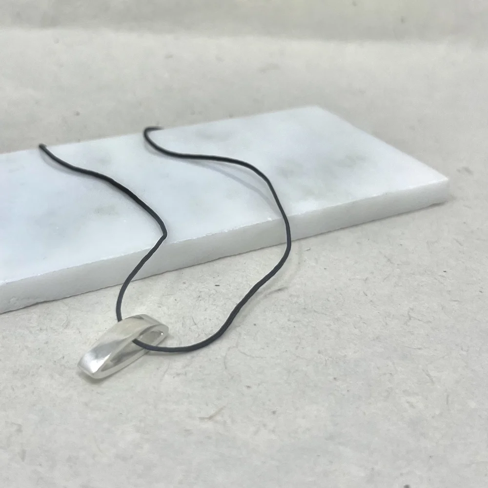 FUSE Crescent Necklace (Cord) — Preston Linnie Sculptural, sustainable  jewelry