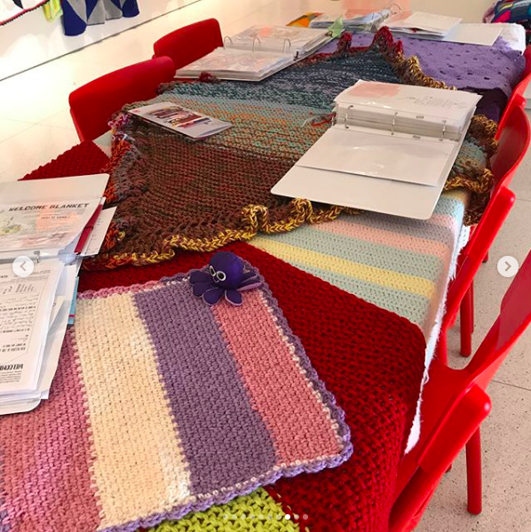 We have binders and binders of welcome notes and stories. All are being recorded and numbered to match with their blankets. Come on in and read some.