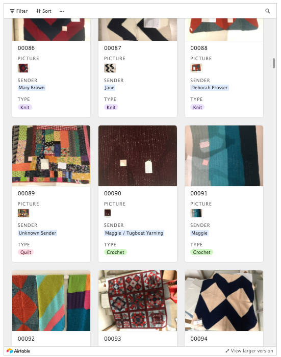 So many different blankets! All are welcome!