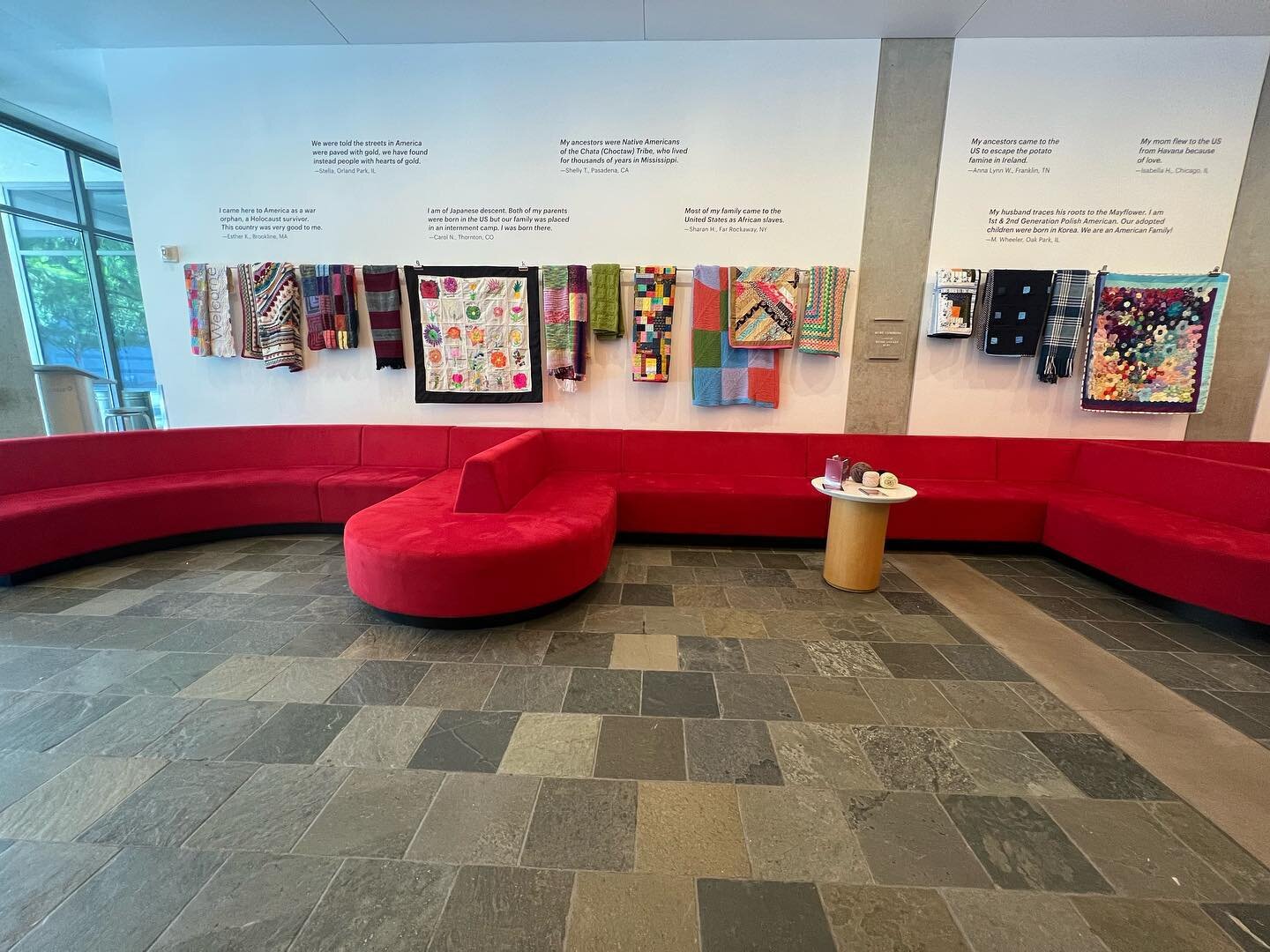 Welcome Blanket is up and open at @skirball_la 🗽

It&rsquo;s powerful. It&rsquo;s kind.
(And we have a lot more work to show, so there will be some rotations!)

If you need to restore your faith in humanity and our ability to connect and welcome, co