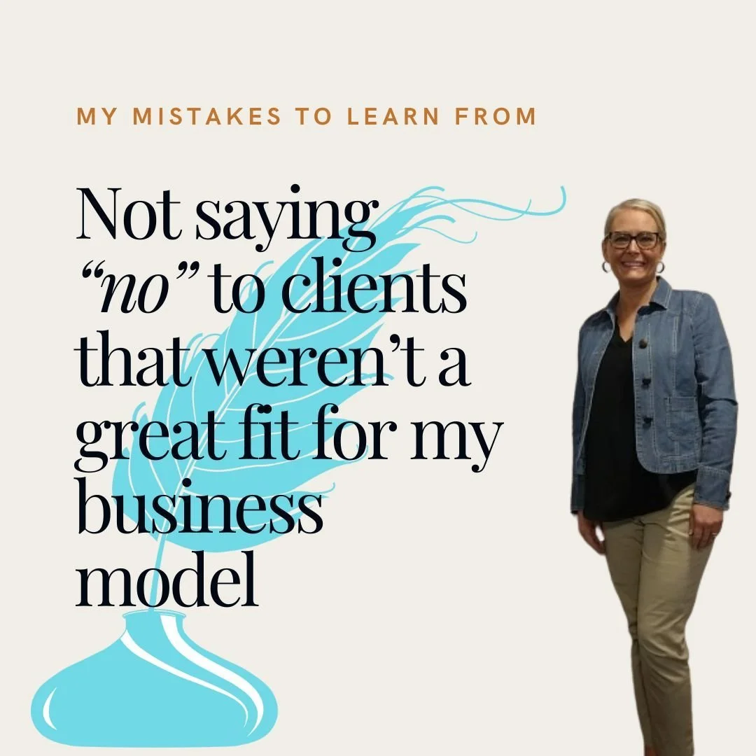 I'm posting this so YOU can learn from my mistakes! 😅

From not pricing my services high enough to trying to do everything on my own... I made A LOT of mistakes when I first started my bookkeeping business.

And even with my warnings in this post, y