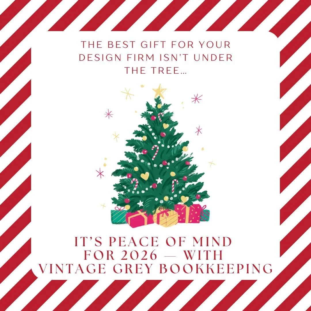 The best gift you can give your design business this season?

🎁 Clarity, confidence, and a clean financial foundation.

At Vintage Grey LLC, we understand that interior designers thrive in the creative &mdash; not the bookkeeping. Our boutique-style