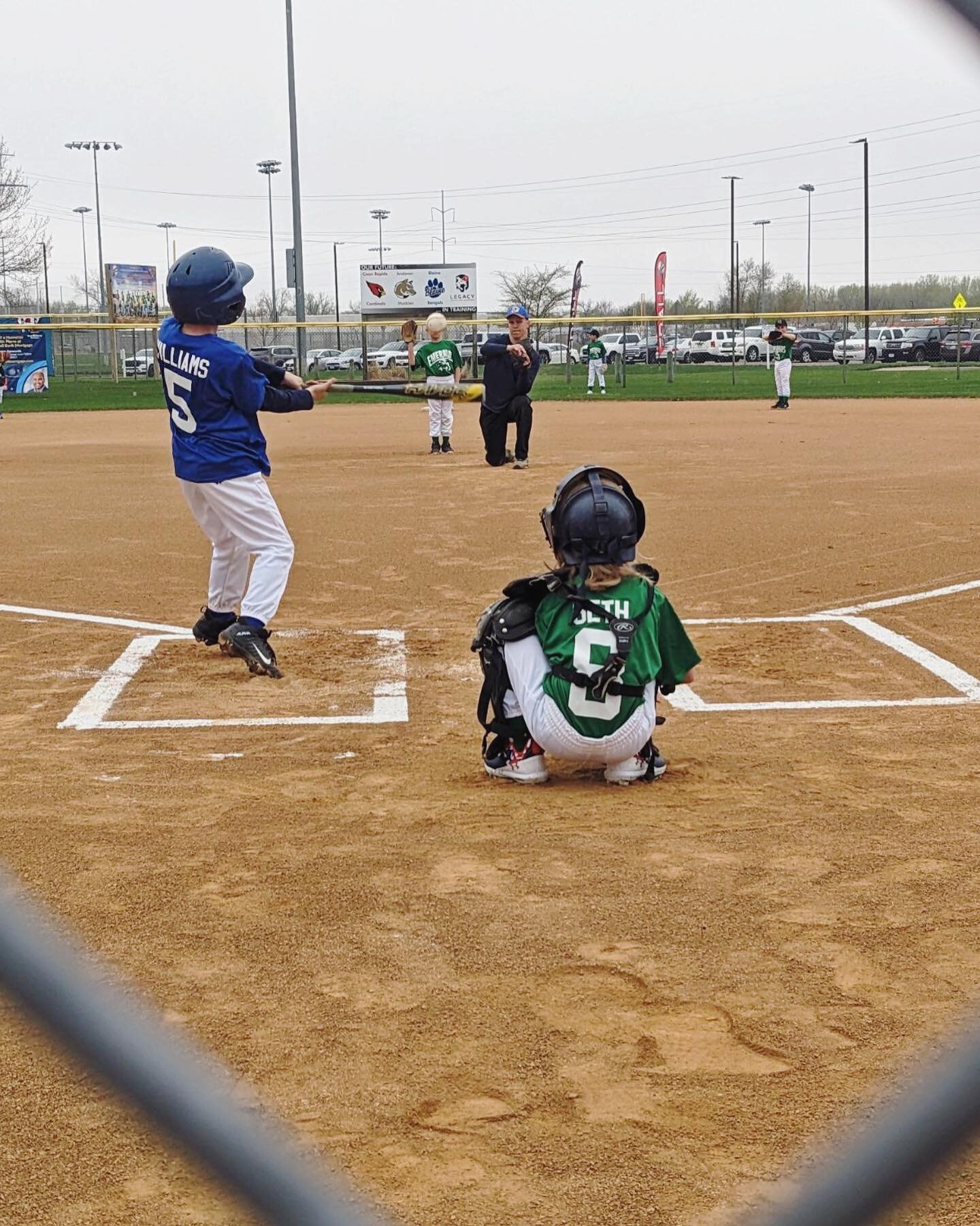 A mom chased me down after Nolan&rsquo;s baseball game this morning.
⠀
&ldquo;I got a cool picture of your son!&rdquo; she told me. &ldquo;I was getting a picture of my daughter playing catcher and got a picture of him hitting the ball. Can I send it