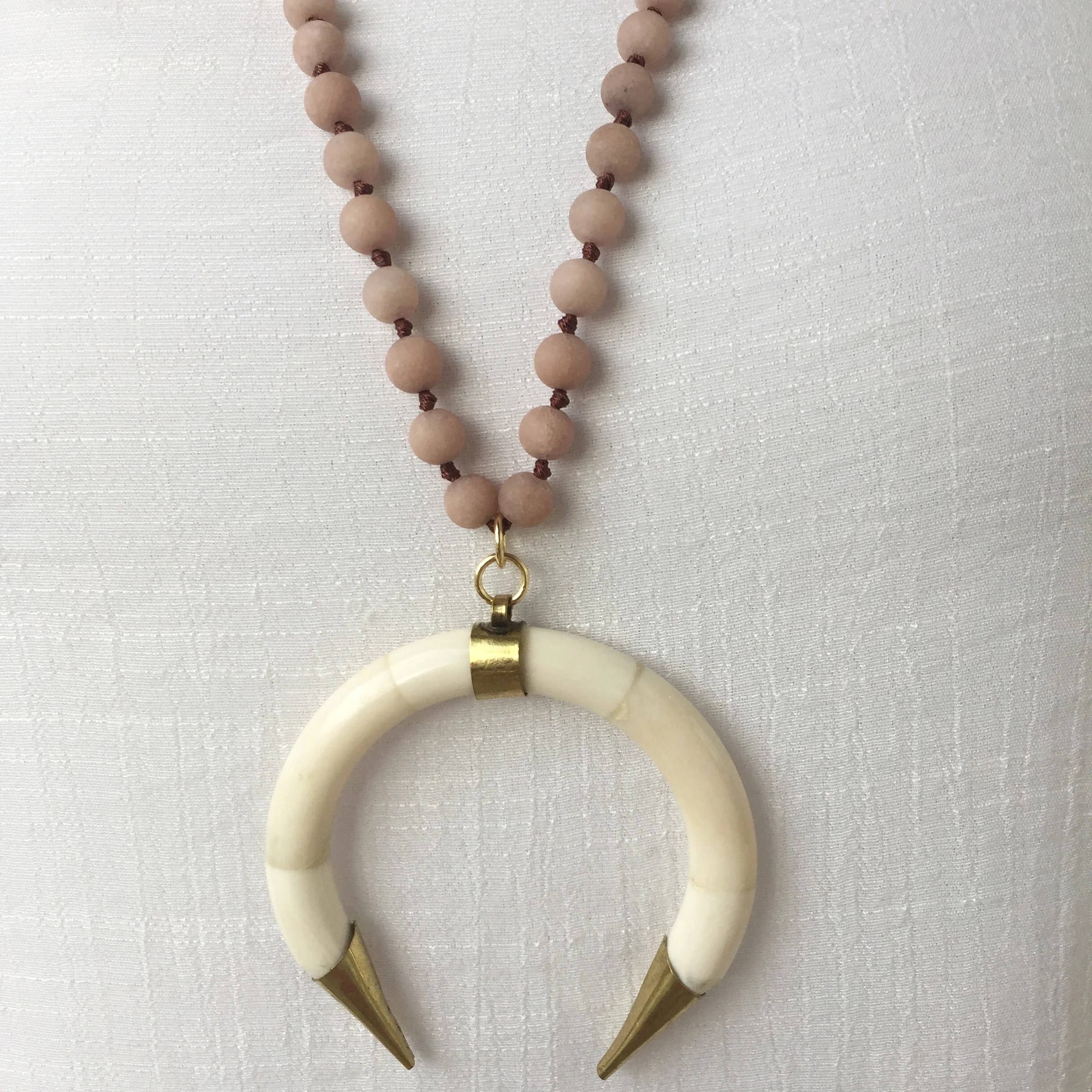 Wolf Boy Crescent Horn Necklace 
