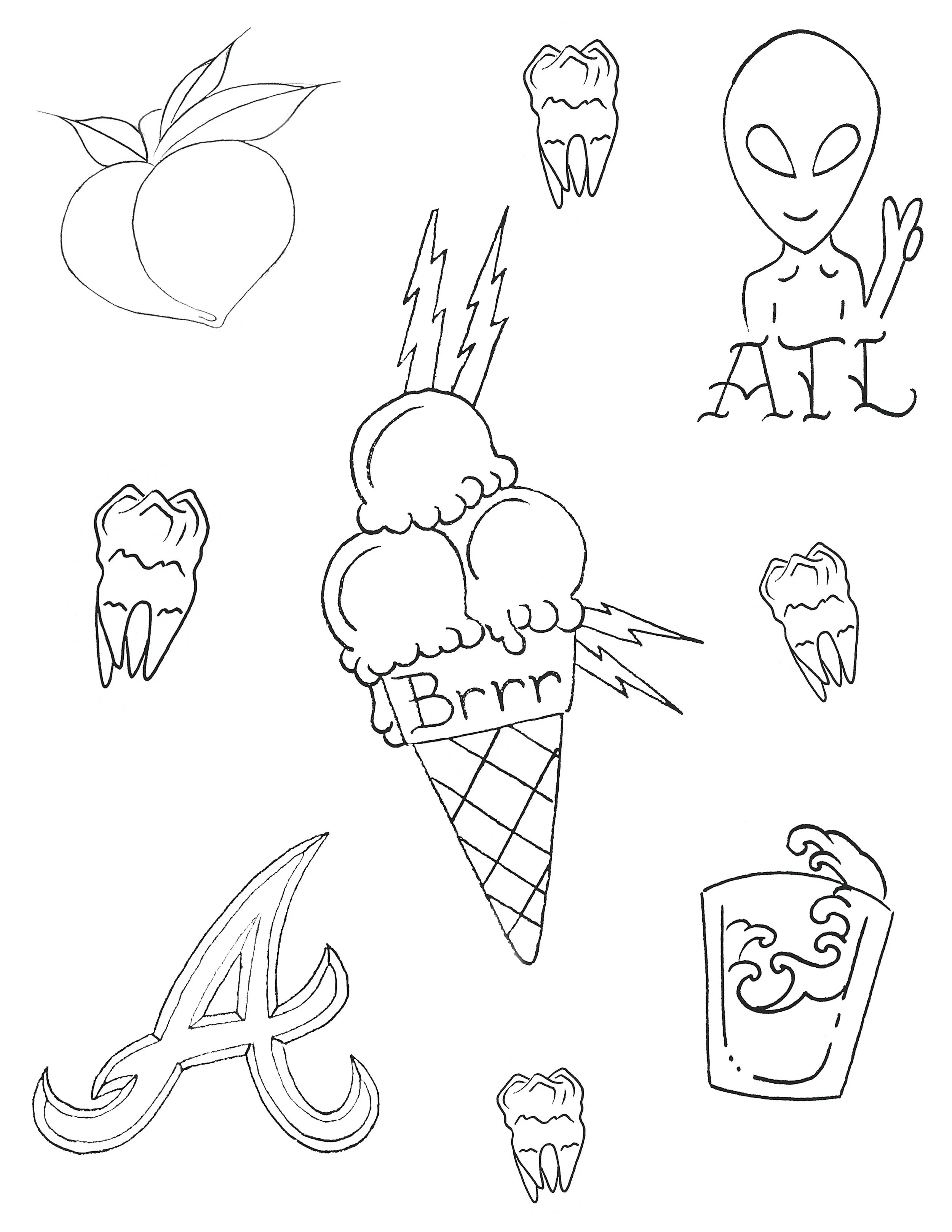 Gate City Tattoo ATL coloring page