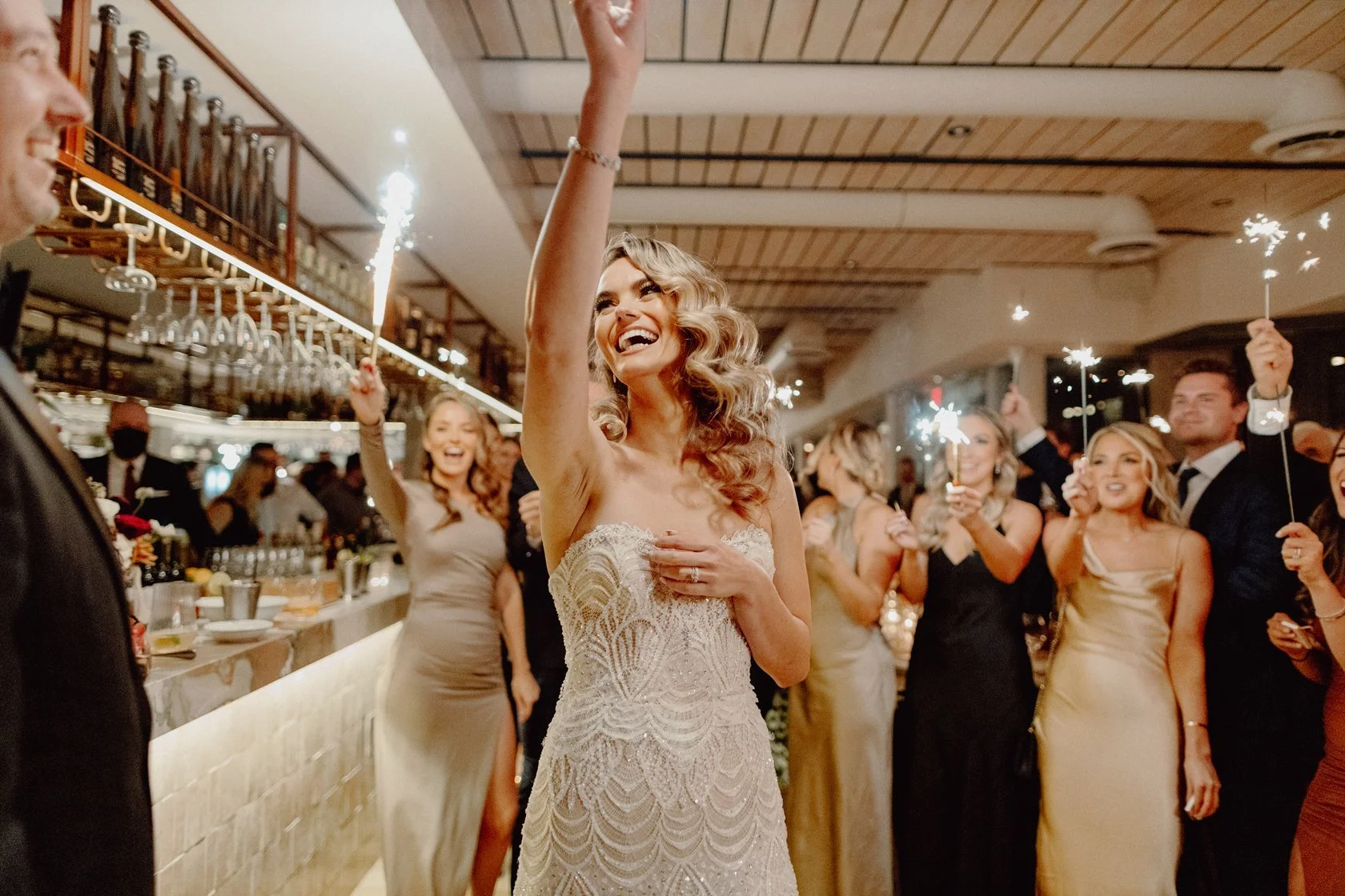 Toronto Beach Club waterfront wedding venue in The Beaches — floor-to-ceiling windows overlooking Lake Ontario