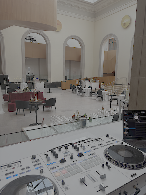 DJ Rich Sweet setup at Art Gallery of Ontario wedding reception