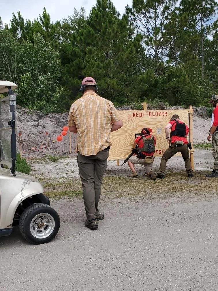 Pistol Stage, targets are balloons.  