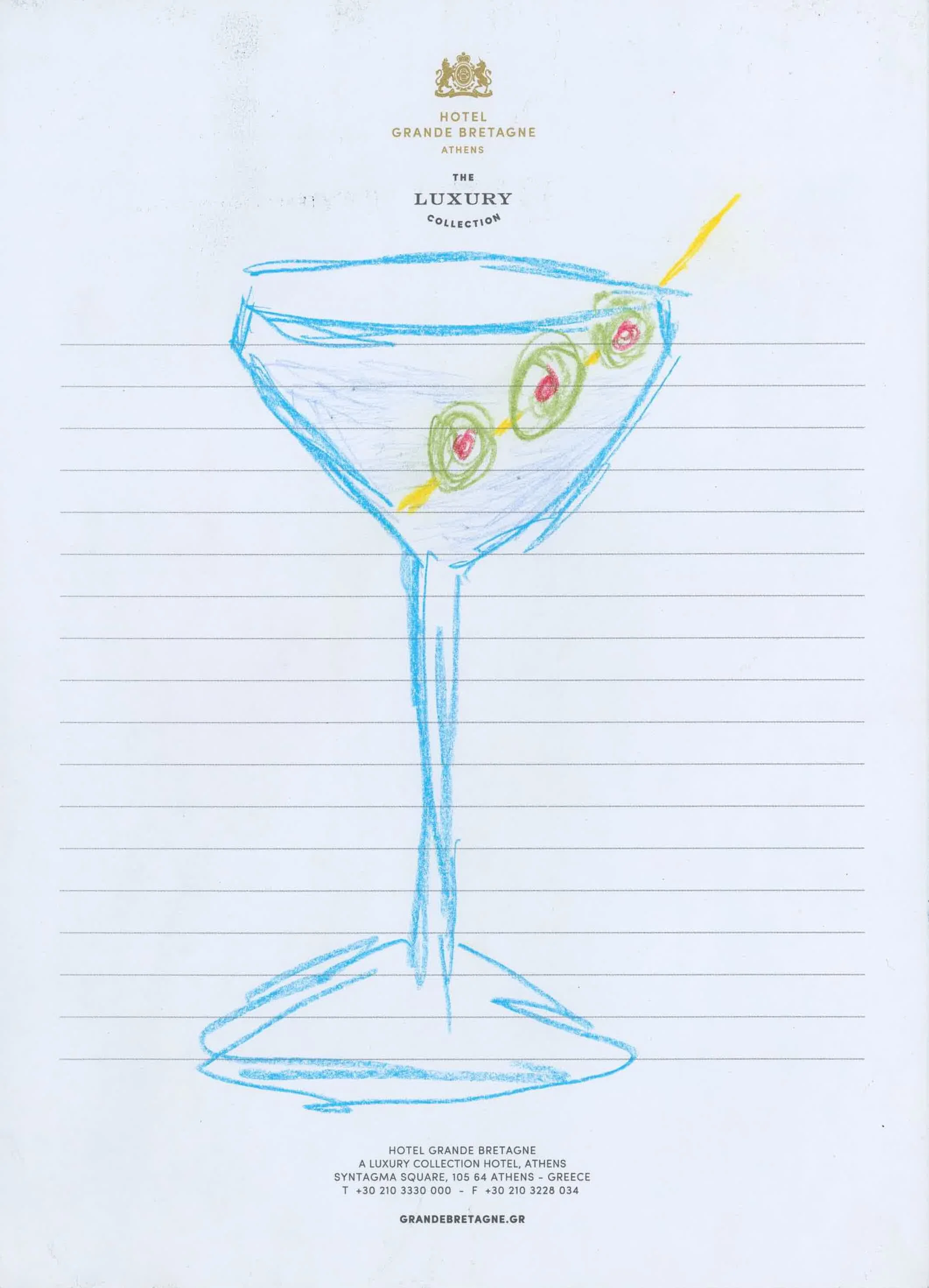 Martini at the Hotel Grand Bretagne, Athens - Michael McGregor