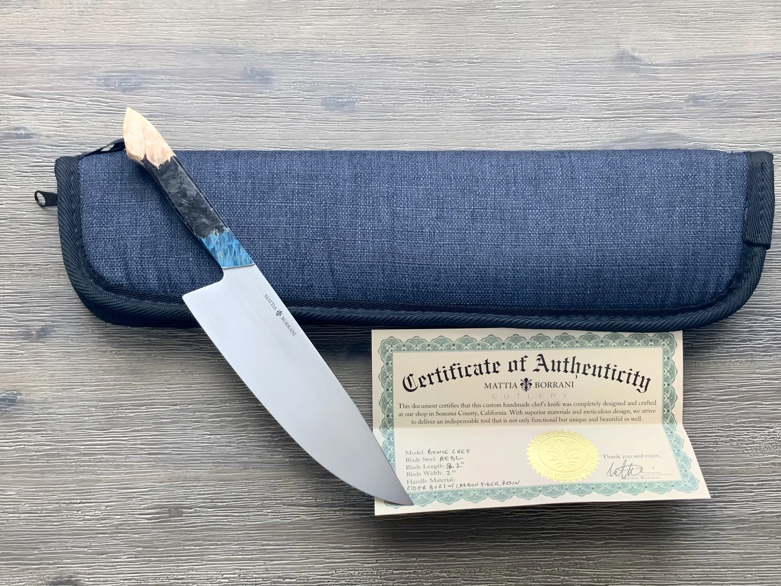 Mattia Borrani Bowie Chefs Knife