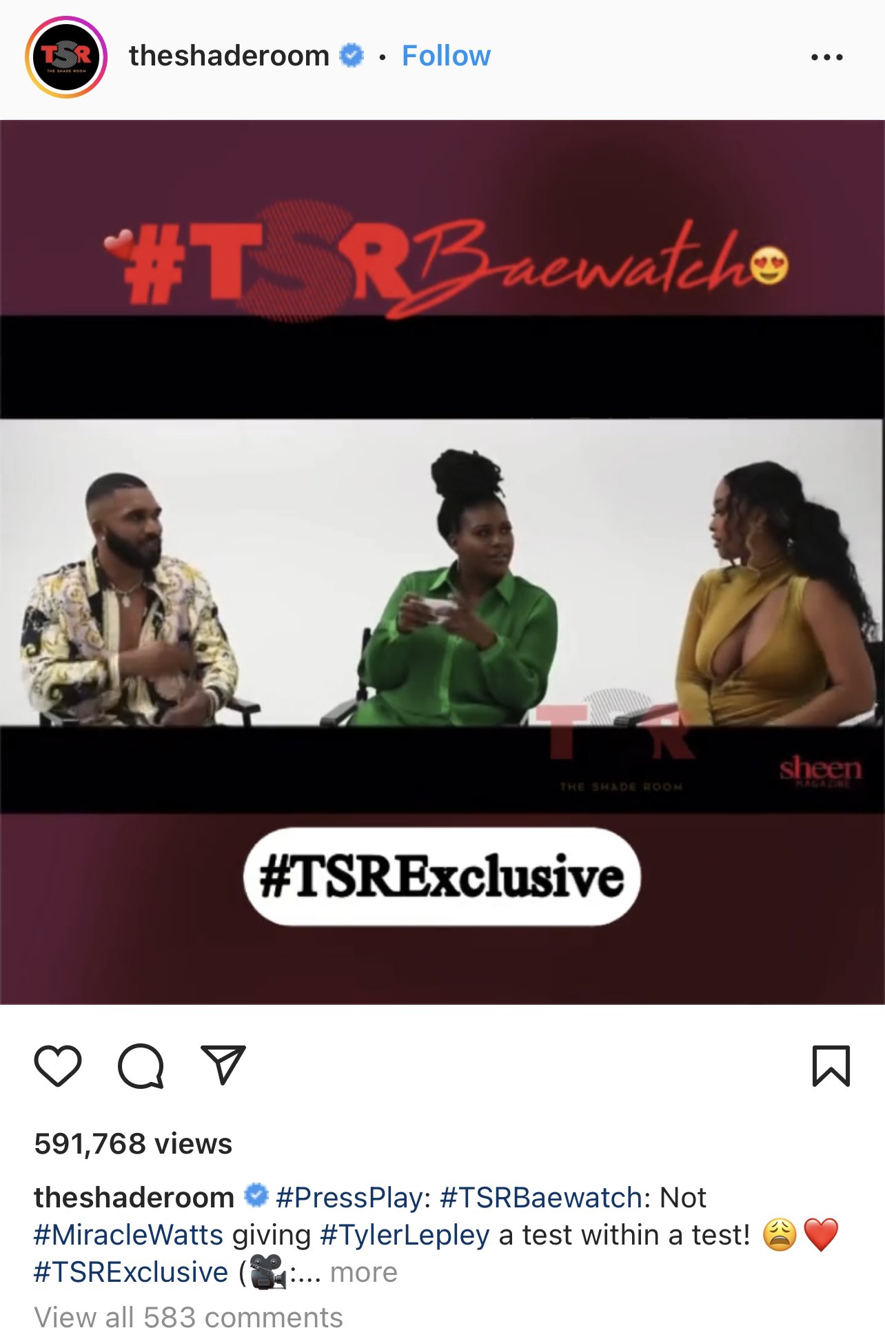 Viral Interview With Tyler Lepley &amp; Miracle Watts On The Shade Room