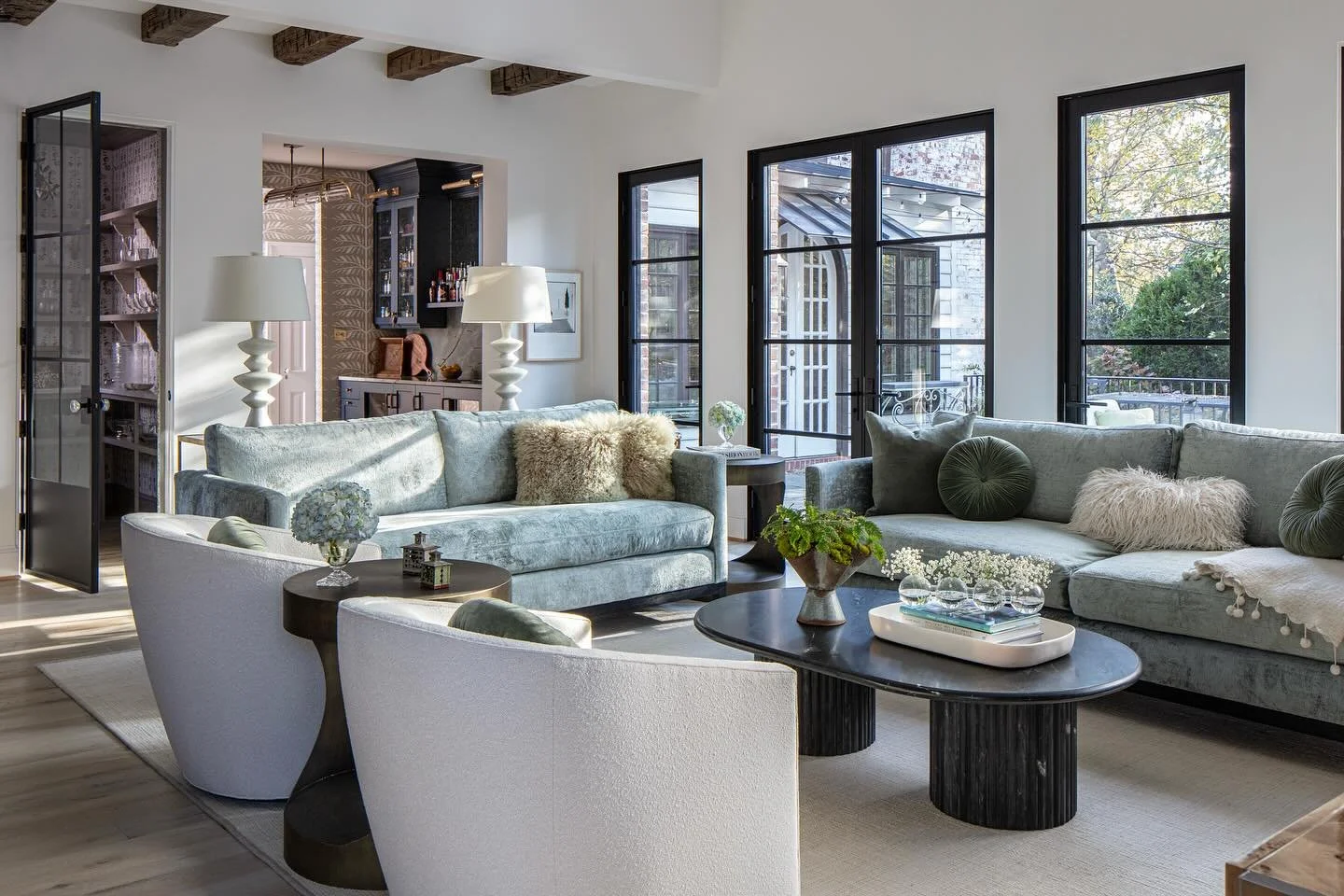 We love seeing our design sketches come to life. In love with those beams!