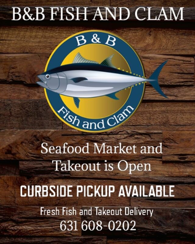 B&amp;B Fish is now offering curbside pickup and delivery on all Fresh Fish and Cooked To-Go orders.  #bnbfish #bnbfishandclam #seafood #longislandseafood #fishmarket
#clambake #shrimpplatter #shrimpcocktail #twinlobster #ifitswimsaskforit #tastethed