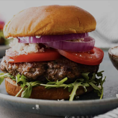 lamb burgers, herbs galore and peaches!