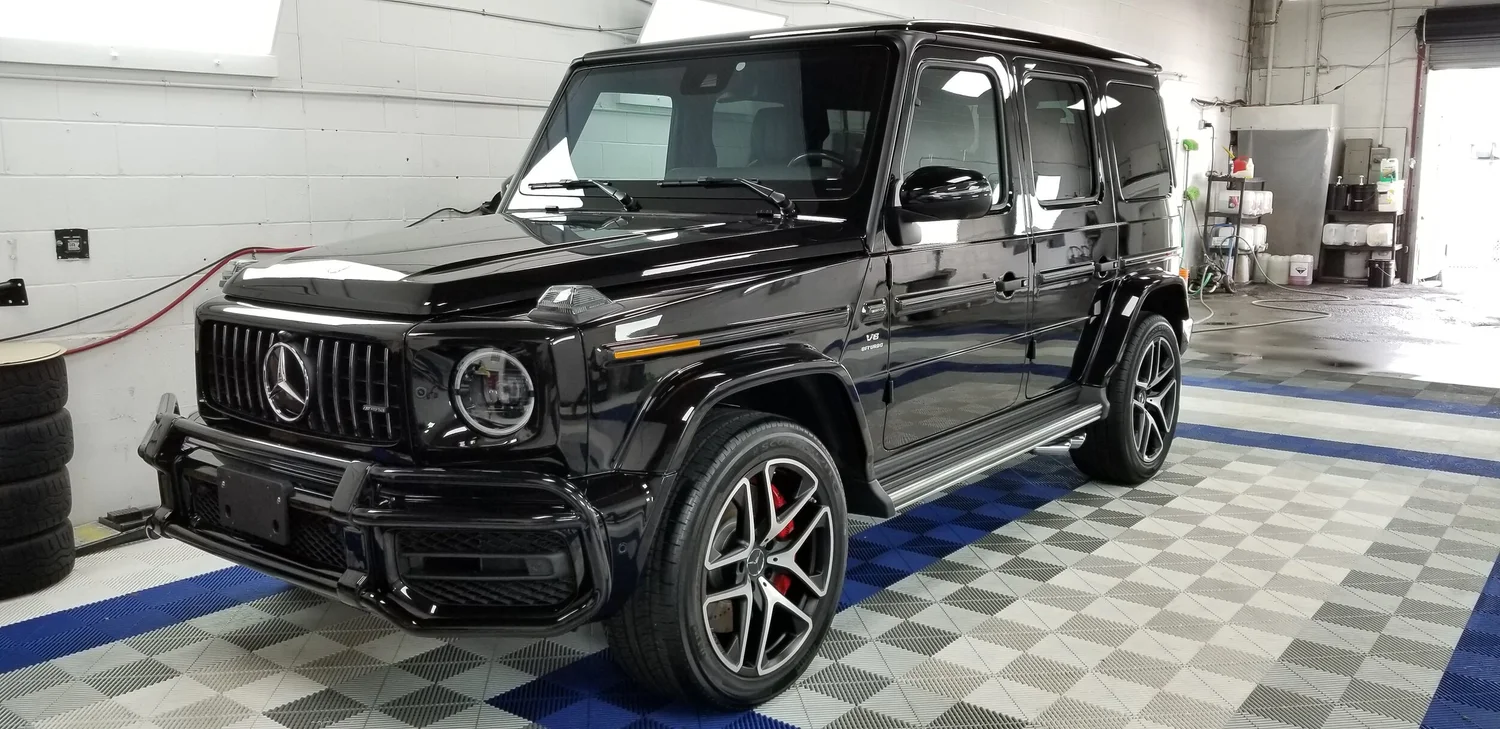 2019 Mercedes G63 with UV protection film on all windows including windshield. UV A/B/C / SPF 1000+ / Heat Rejection up to 80%