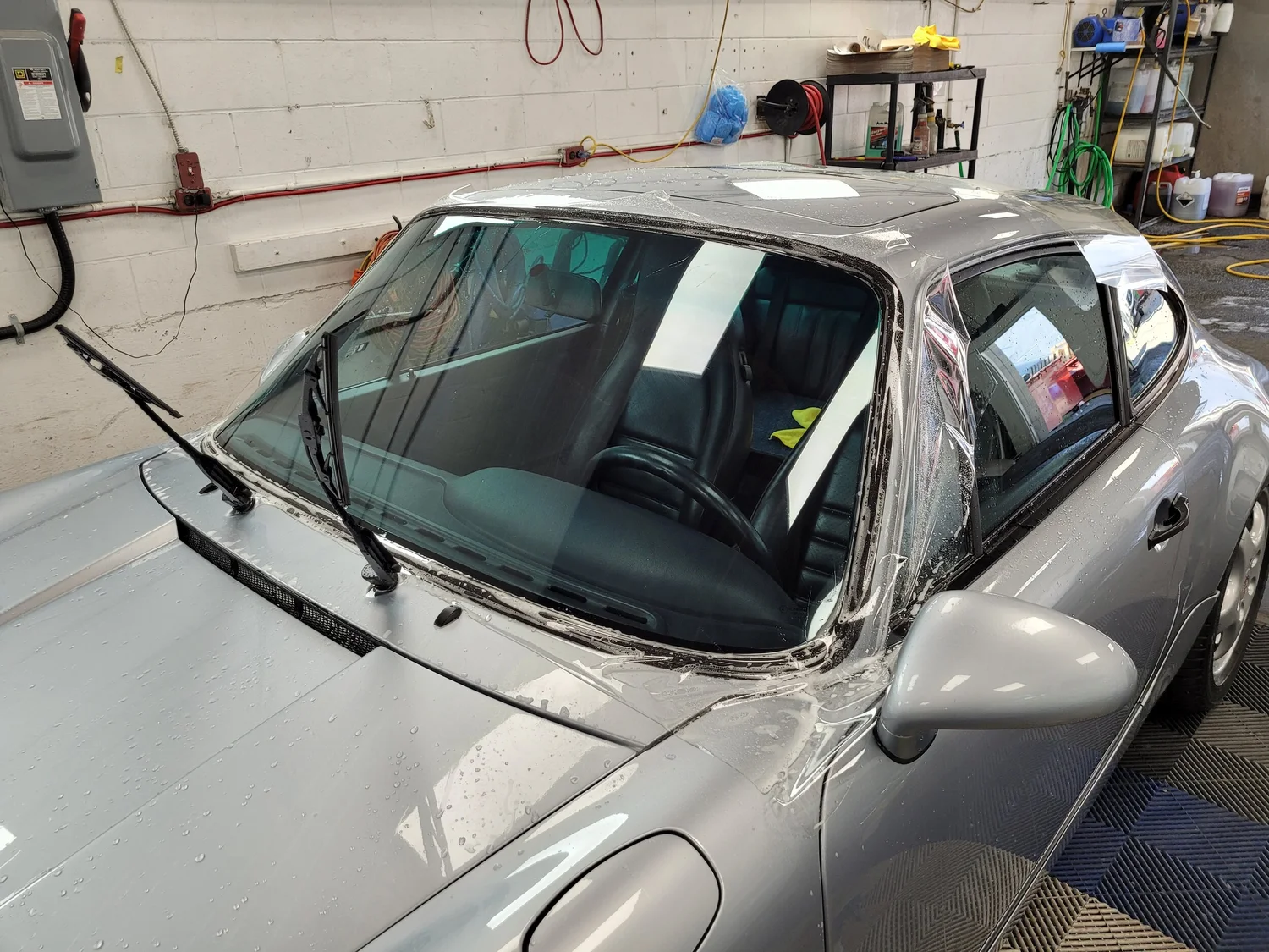 XPEL windshield protection film installation