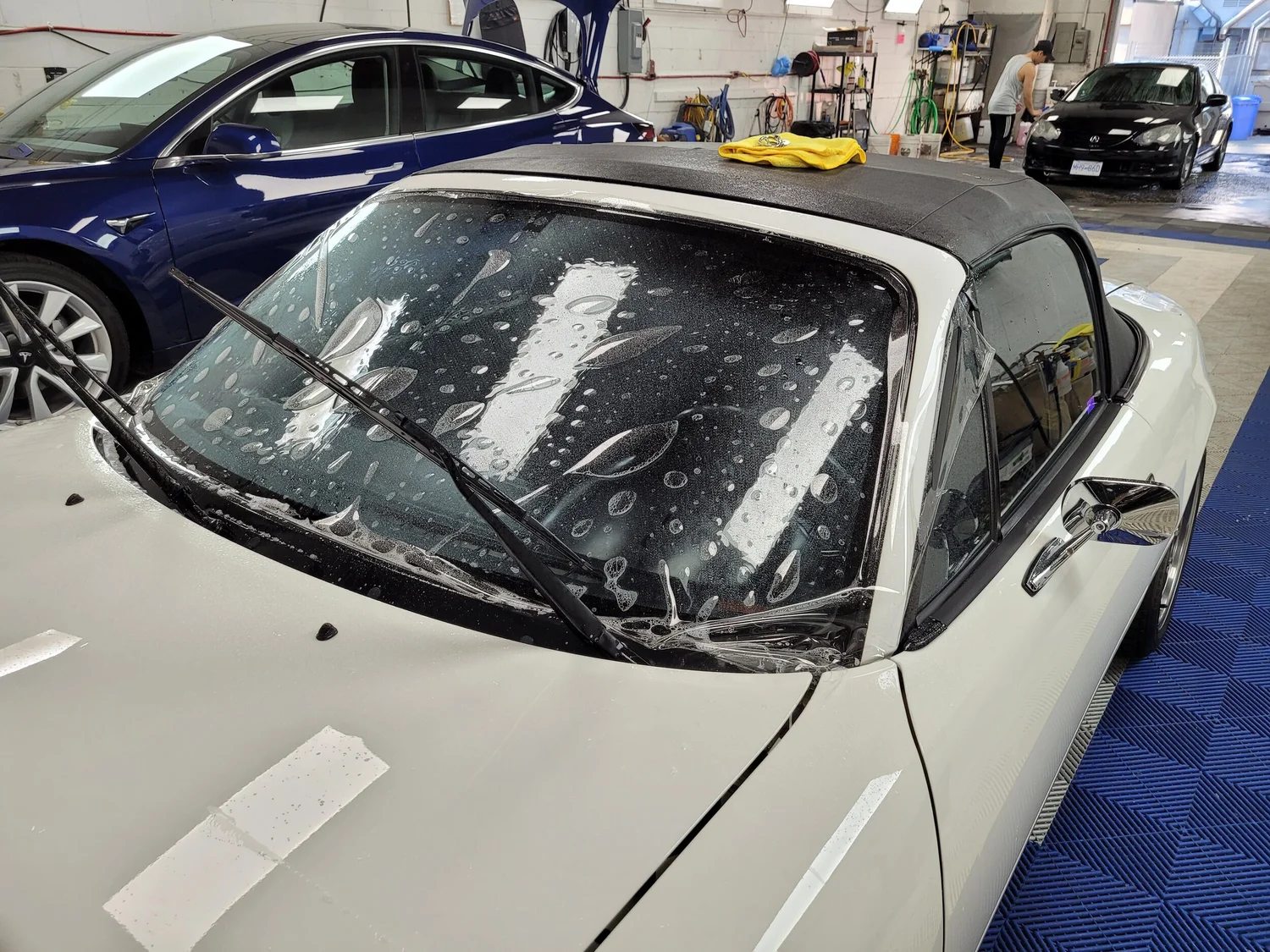 XPEL windshield protection film installation