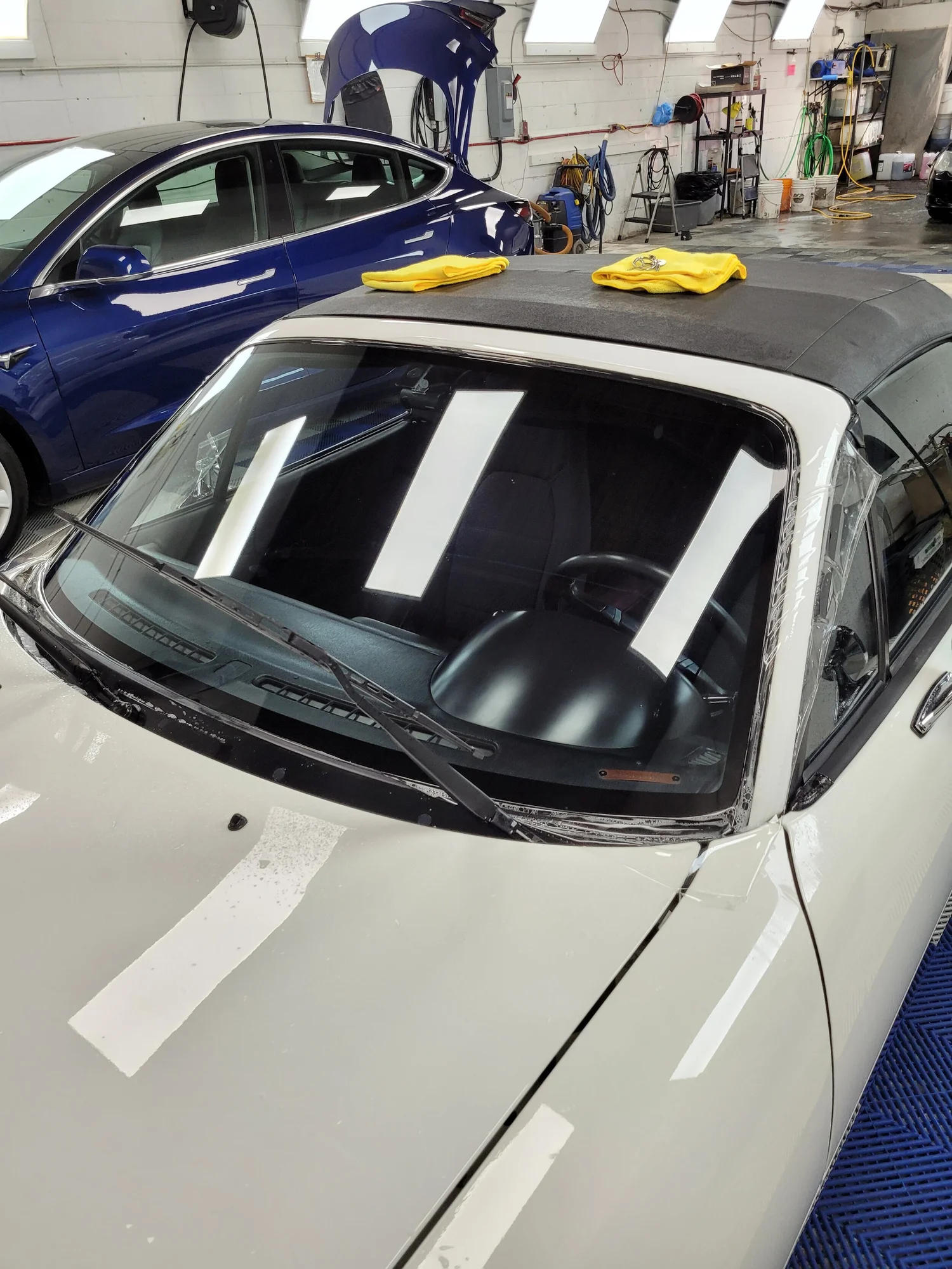 XPEL windshield protection film installation