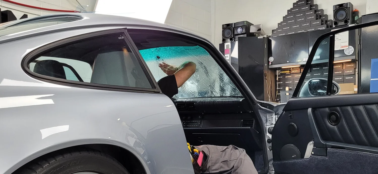 Vehicle with UV protection window tint installed