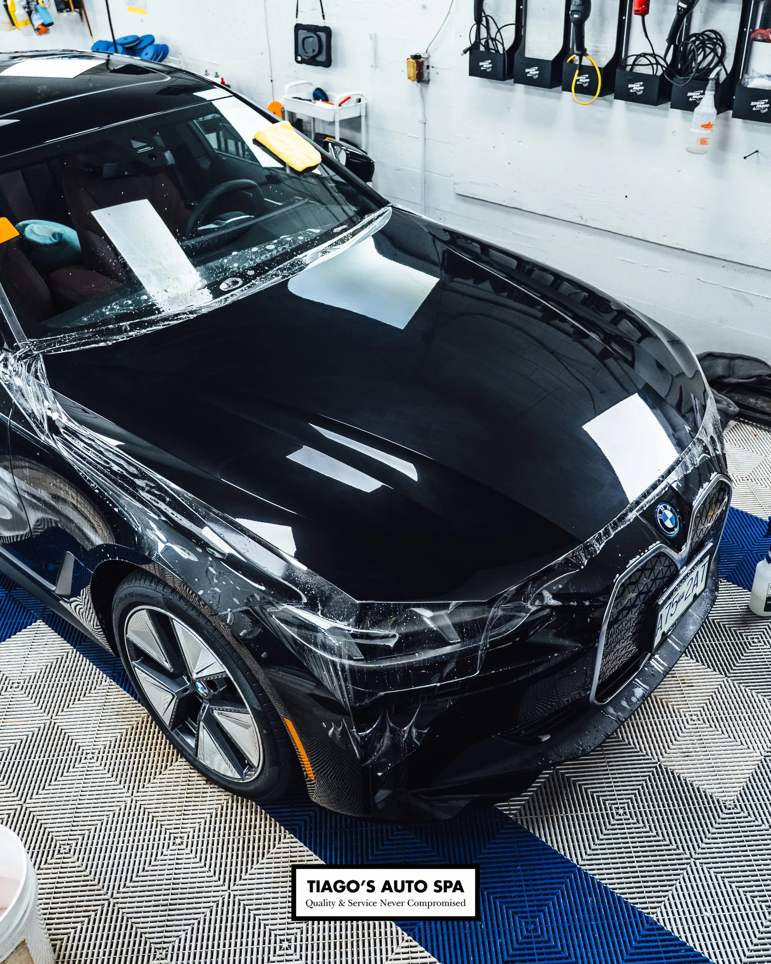 2025 BMW i4 getting front end paint protection film