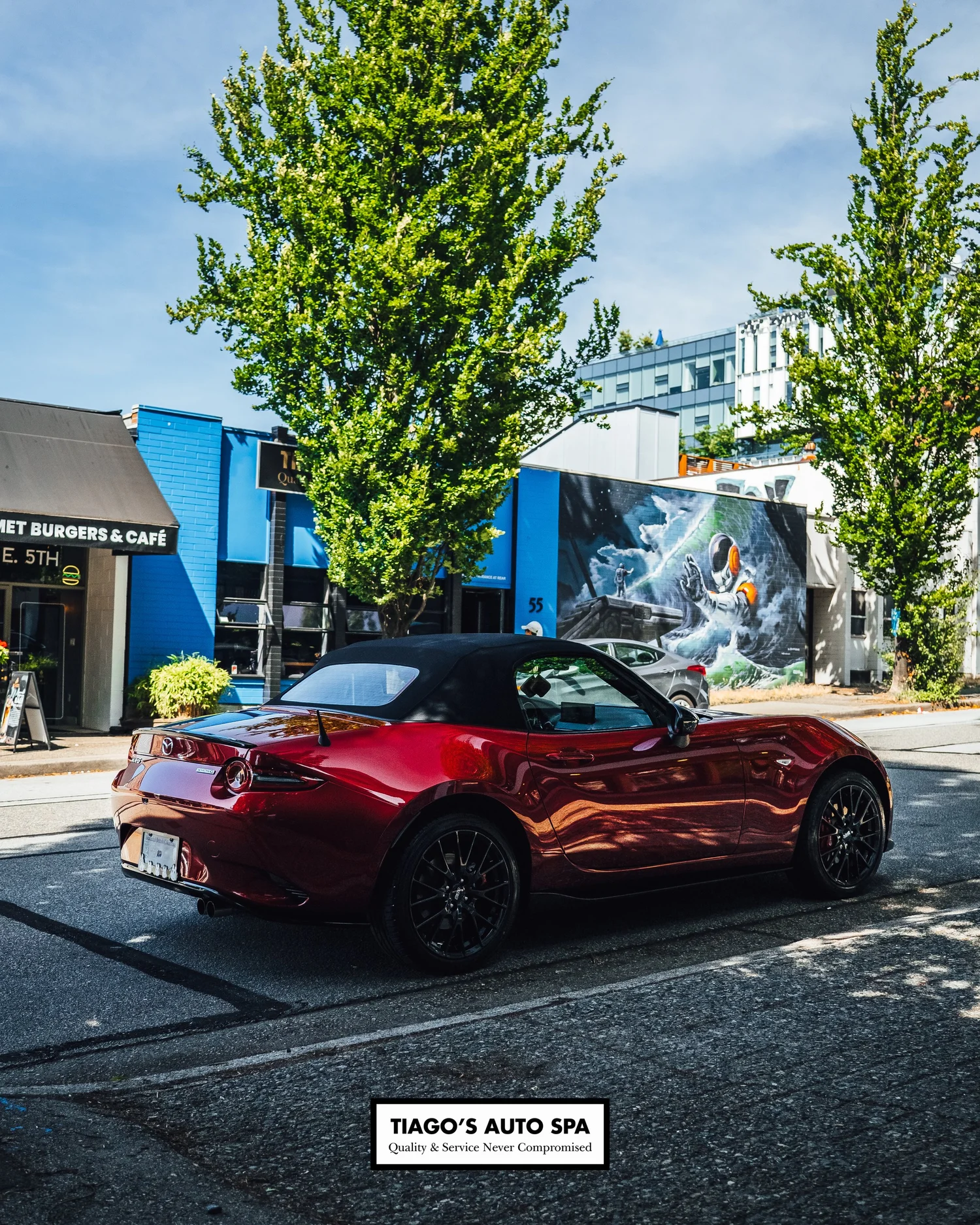 Mazda MX-5 front end and interior paint protection film