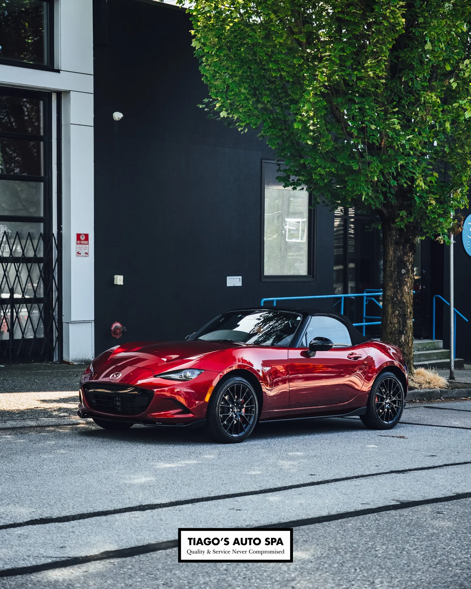 Mazda MX-5 front end and interior paint protection film