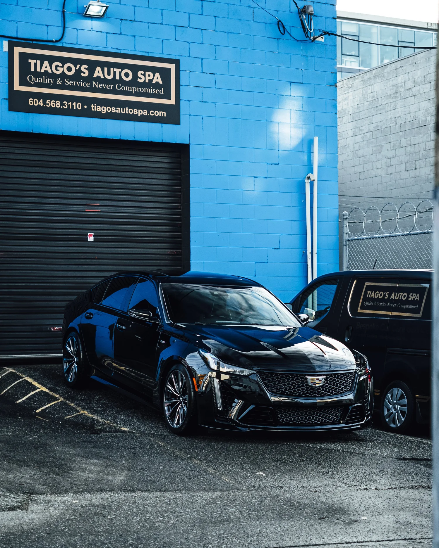 Cadillac CT5 Blackwing front end paint protection film