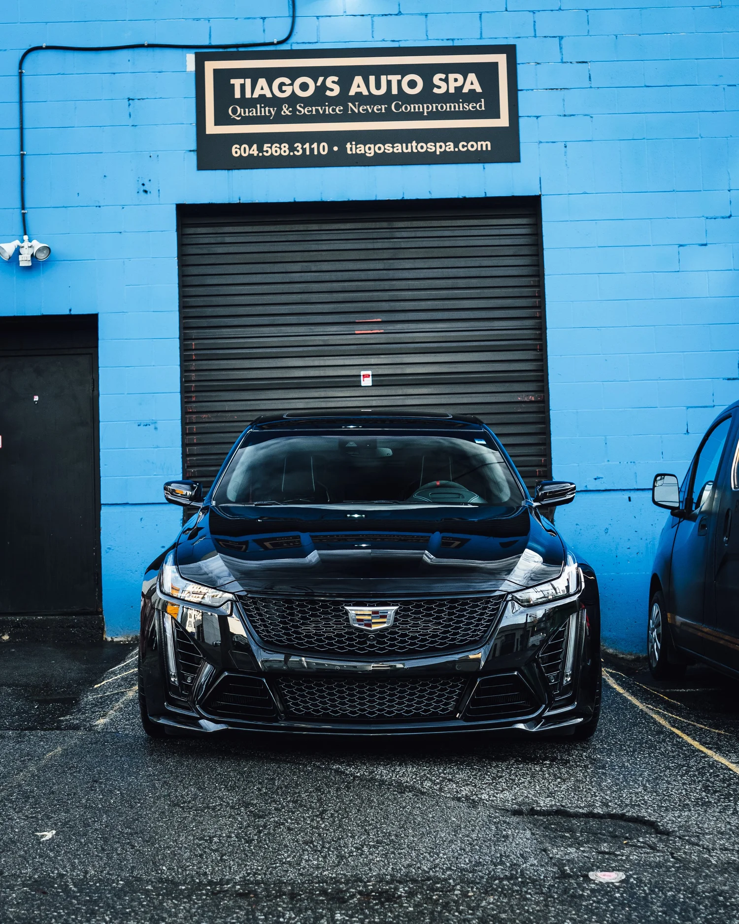 Cadillac CT5 Blackwing front end paint protection film