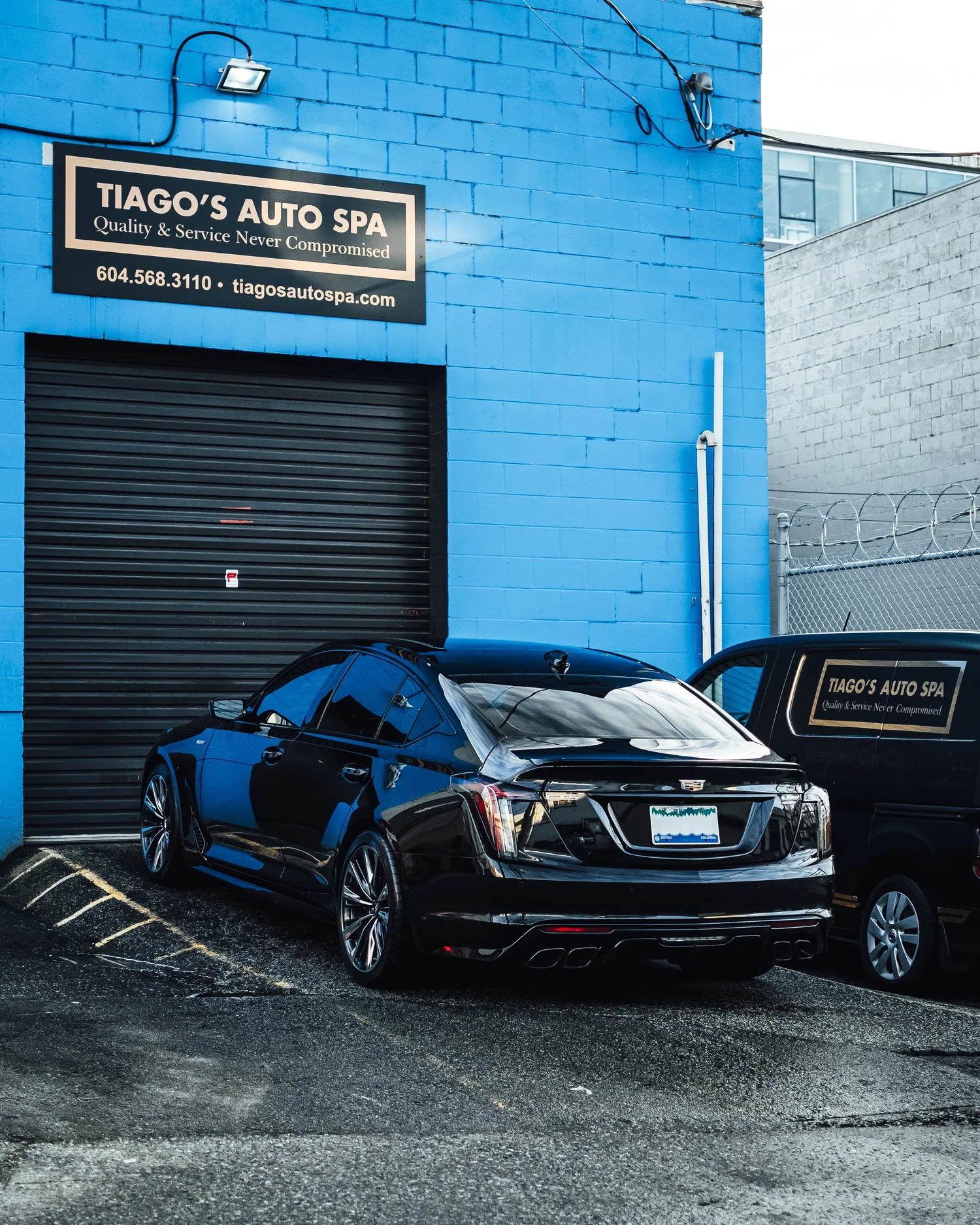 Cadillac CT5 Blackwing front end paint protection film