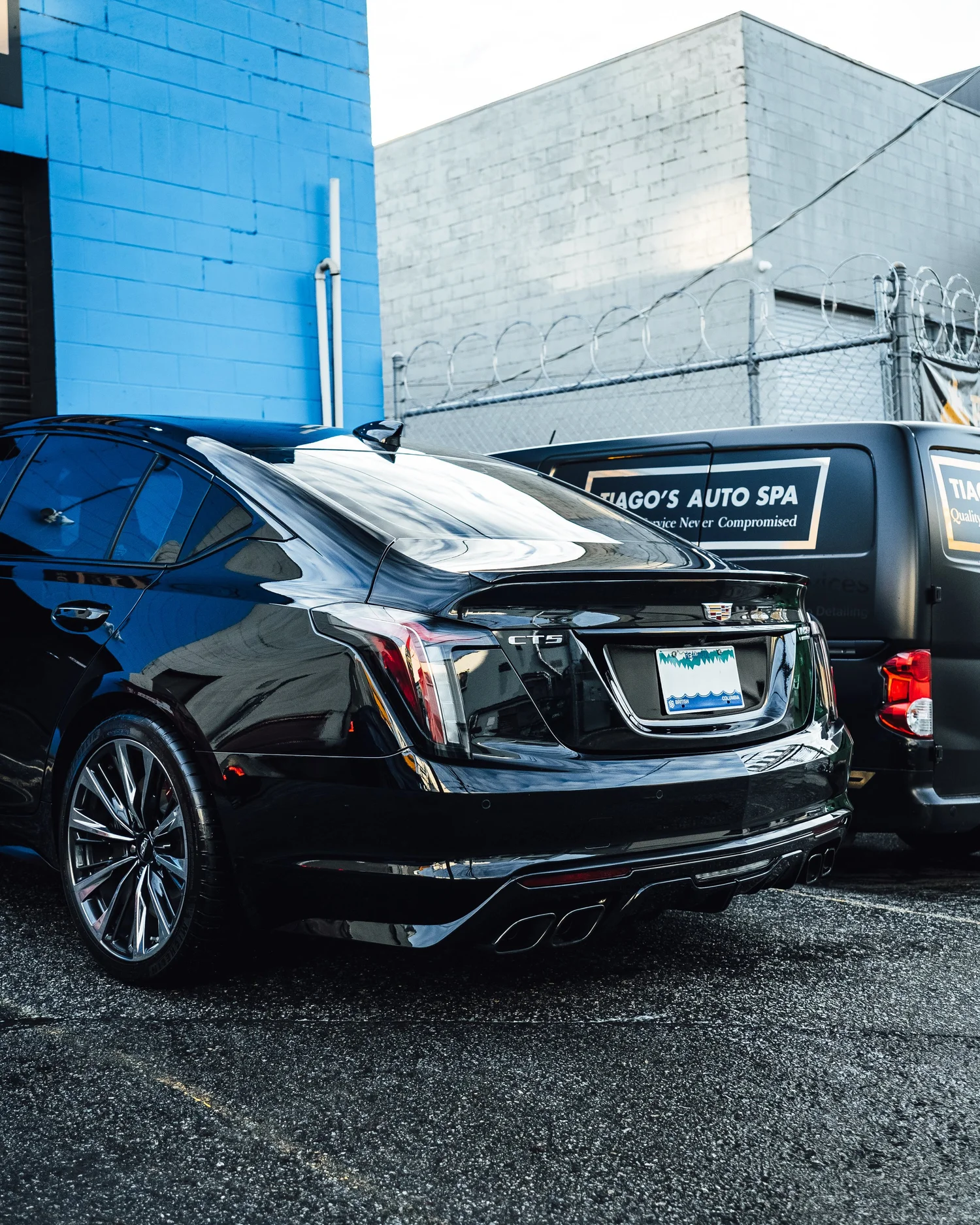Cadillac CT5 Blackwing front end paint protection film
