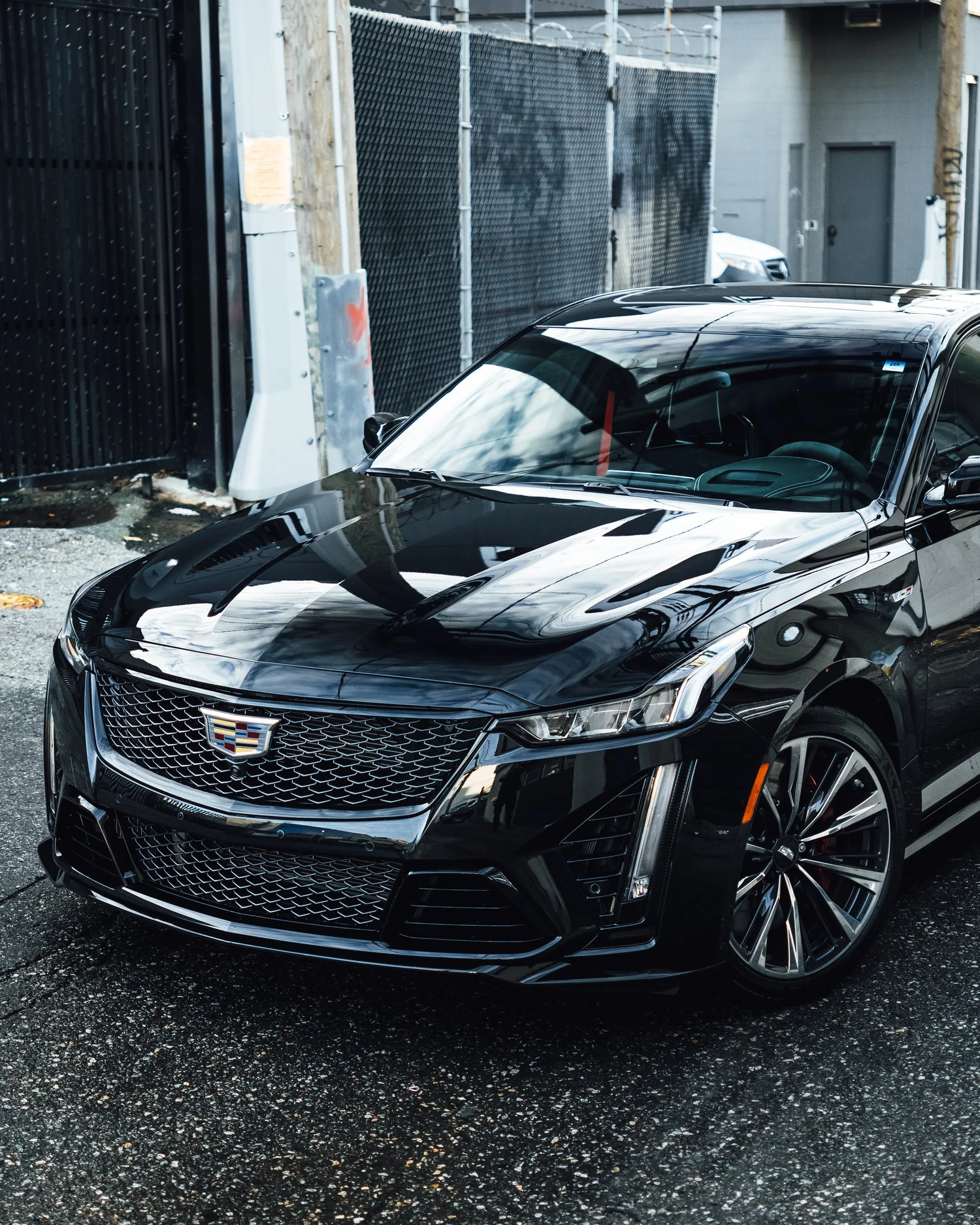 Cadillac CT5 Blackwing front end paint protection film