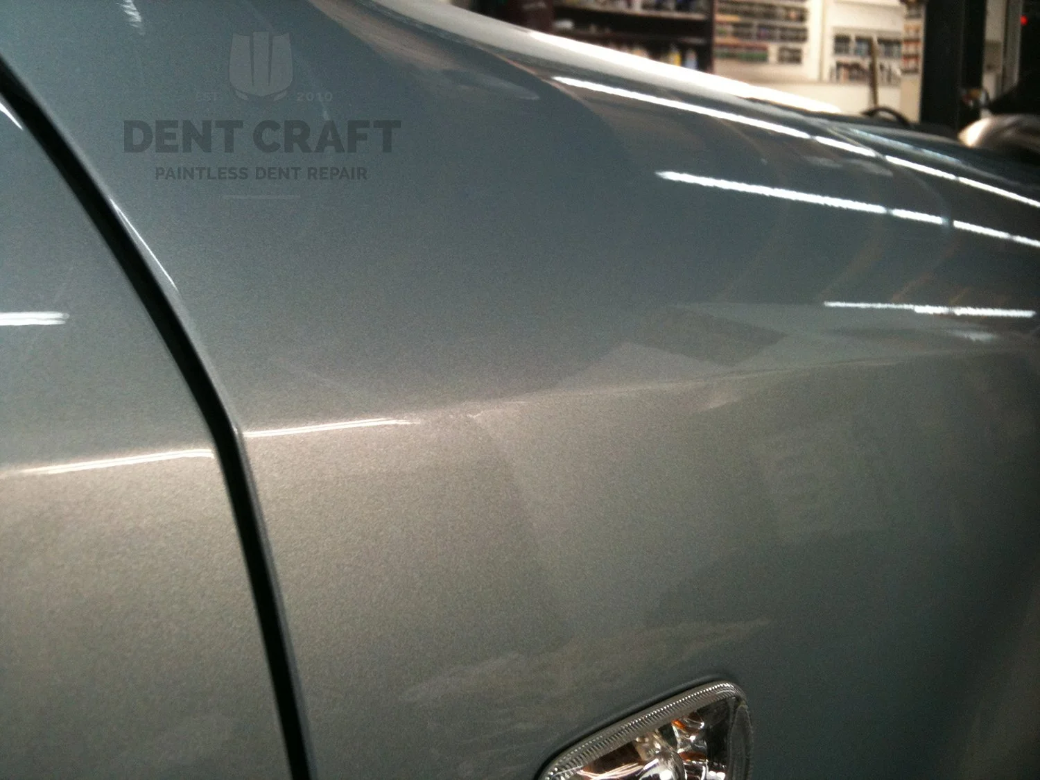 Paintless Dent Repair (PDR) with Dent Craft result