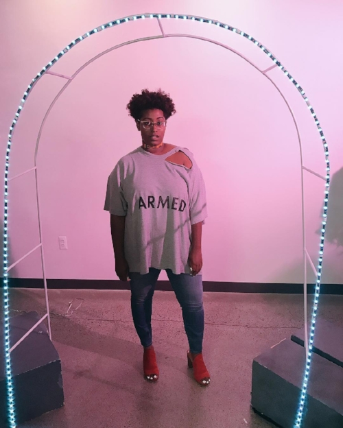 Evann Webb , looks fierce in our Mojisola choker !