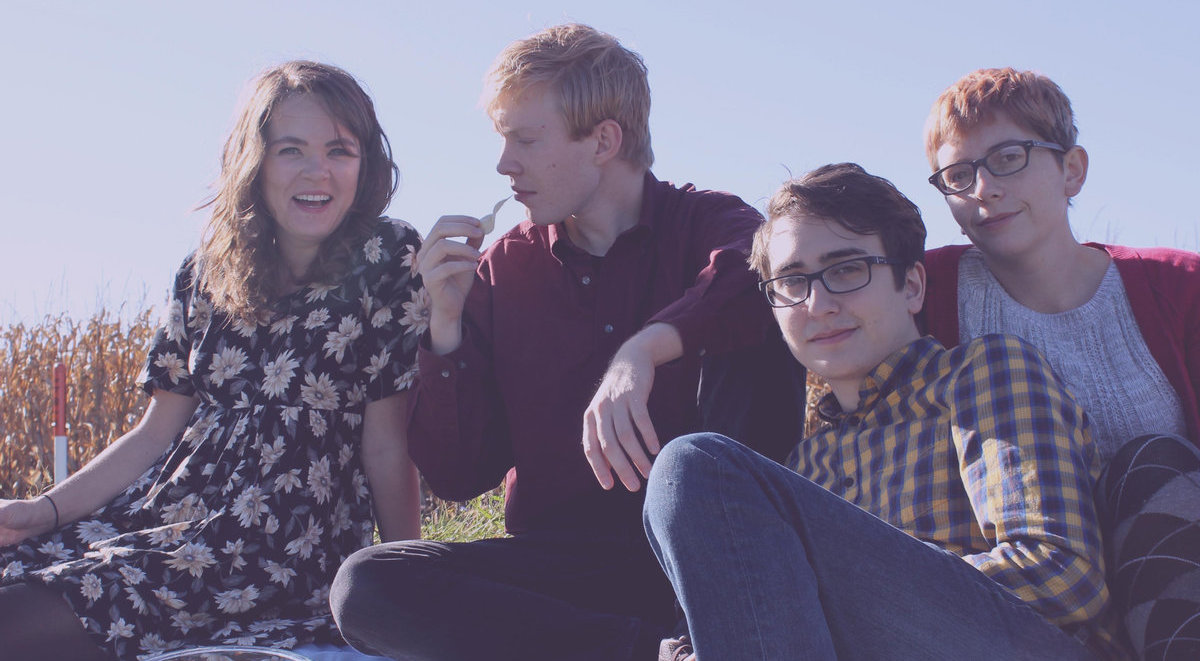 Jonesies are, from left to right: Mary Dahlman Begley, Peter Briggs, Luis Perez, and Tessa Echeverria.