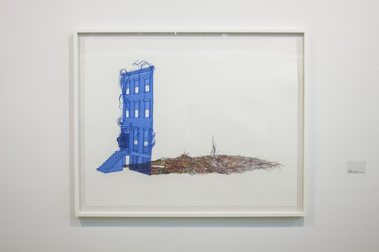 Do Ho Suh, "Blueprint," 2014. Watercolor on paper. 17 13/16 x 12 5/8 inches. Courtesy of the artist and Lehmann Maupin, New York and Hong Kong. Photograph by Brian Fitzsimmons.