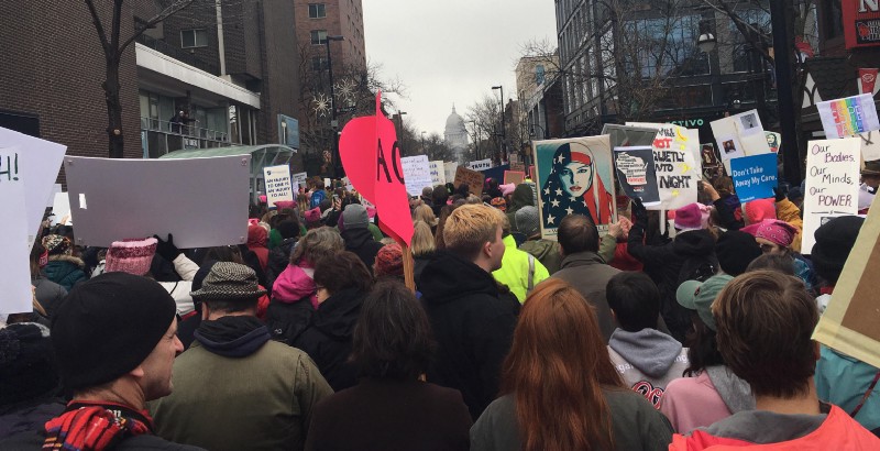 The Women’s March on Madison in January 2017.