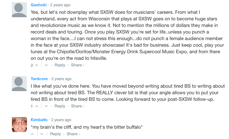 The "super sarcasm," the "tired BS" and the "quoting Modest Mouse for some reason"