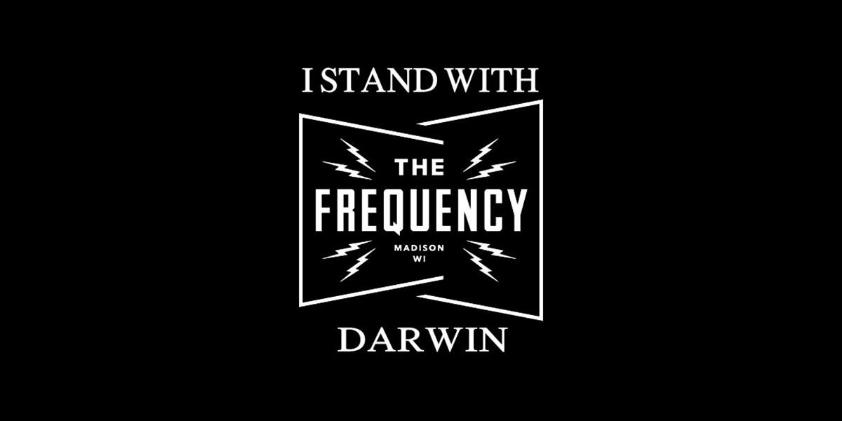 The front of the shirt, designed after The Frequency announced its short-lived hip-hop ban.