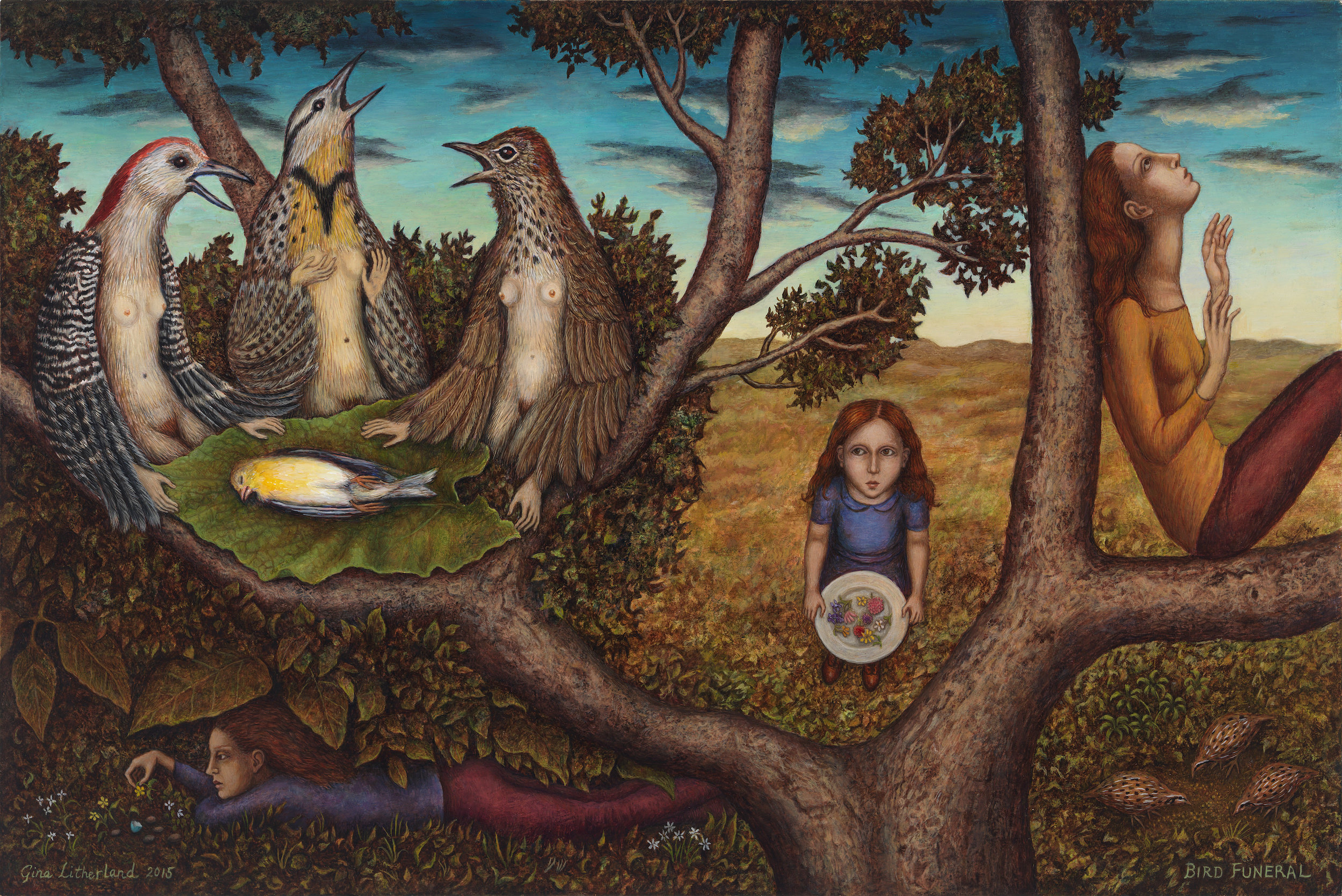 Gina Litherland, "Bird Funeral." Images courtesy of Wisconsin Academy of Arts, Sciences, and Letters.