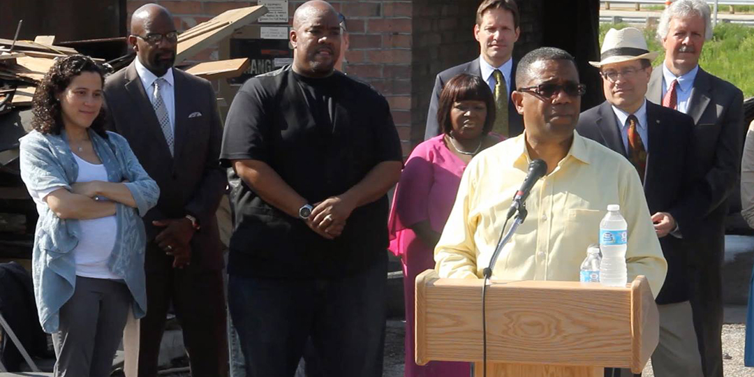 Rev. Alex Gee of the Nehemiah Center speaks in footage from "Forward: Anger Into Action."